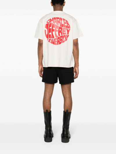 CHARLES JEFFREY LOVERBOY logo-embroidered cotton T-shirt outlook