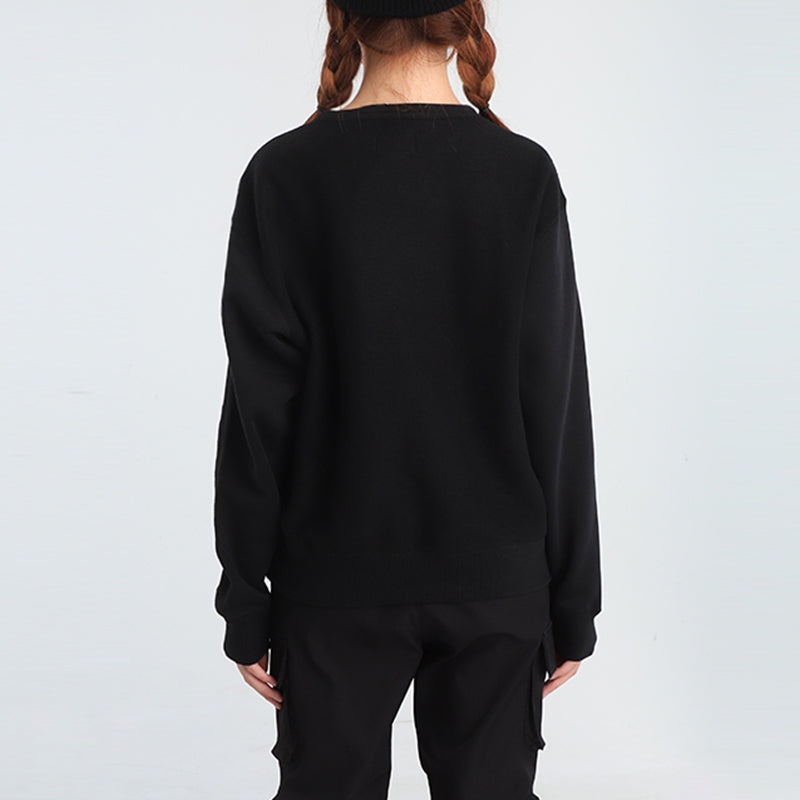 (WMNS) Converse All Star Sweater 'Black' 10019801-A01 - 4