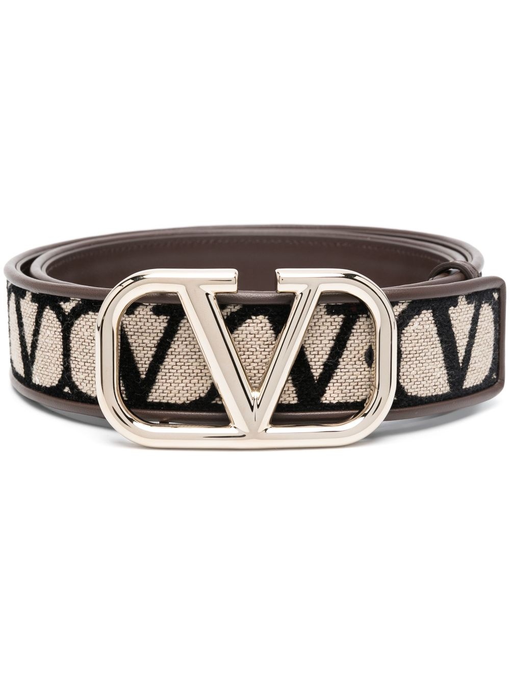 VLogo monogram-jacquard belt - 1