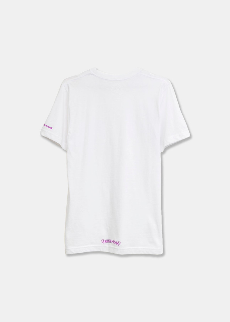 CH Neck Script White Purple Tee 2