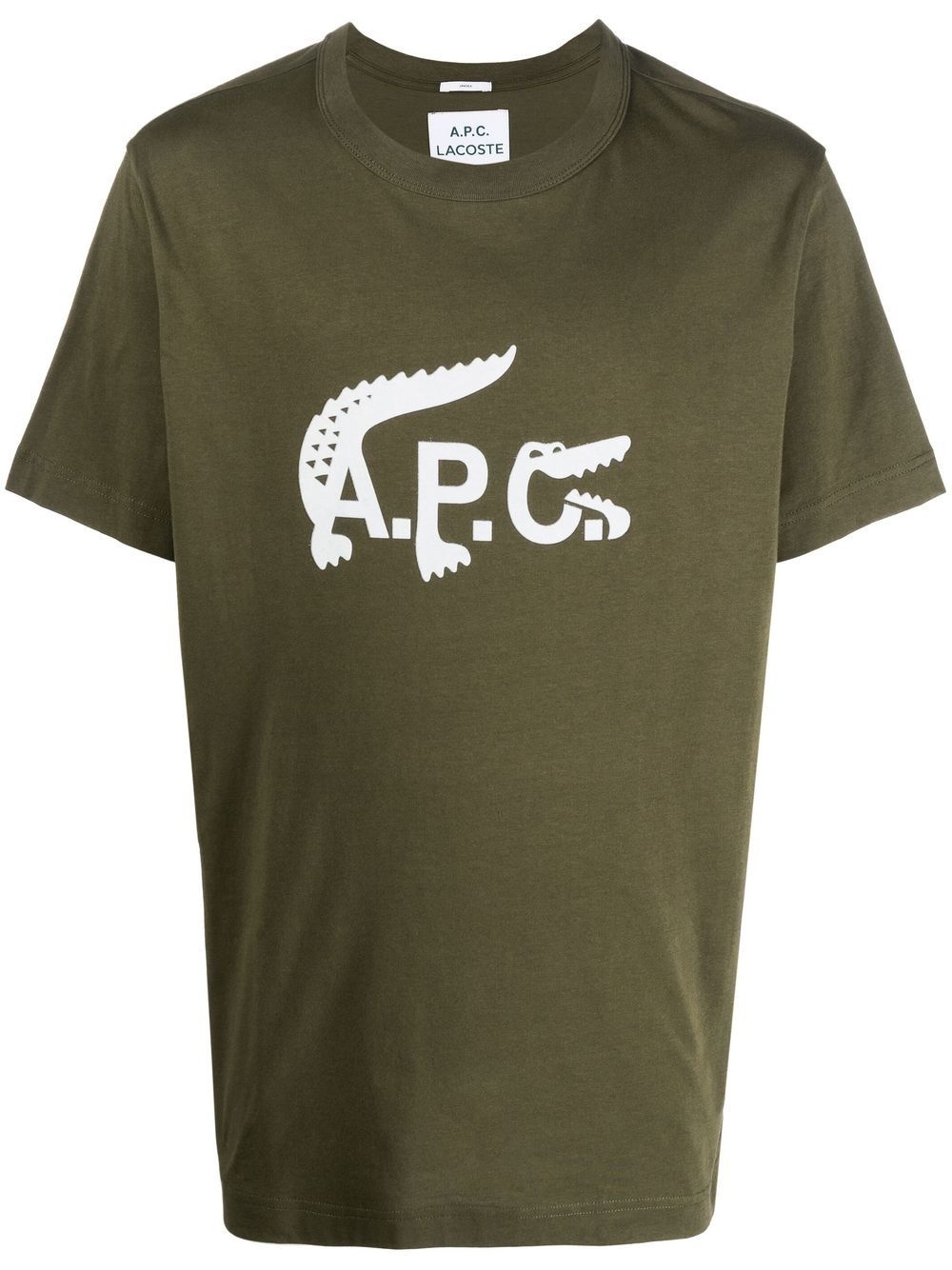 x A.P.C. logo-print cotton T-shirt - 1