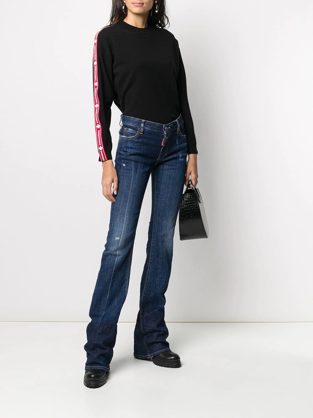 mid-rise bootcut jeans - 2