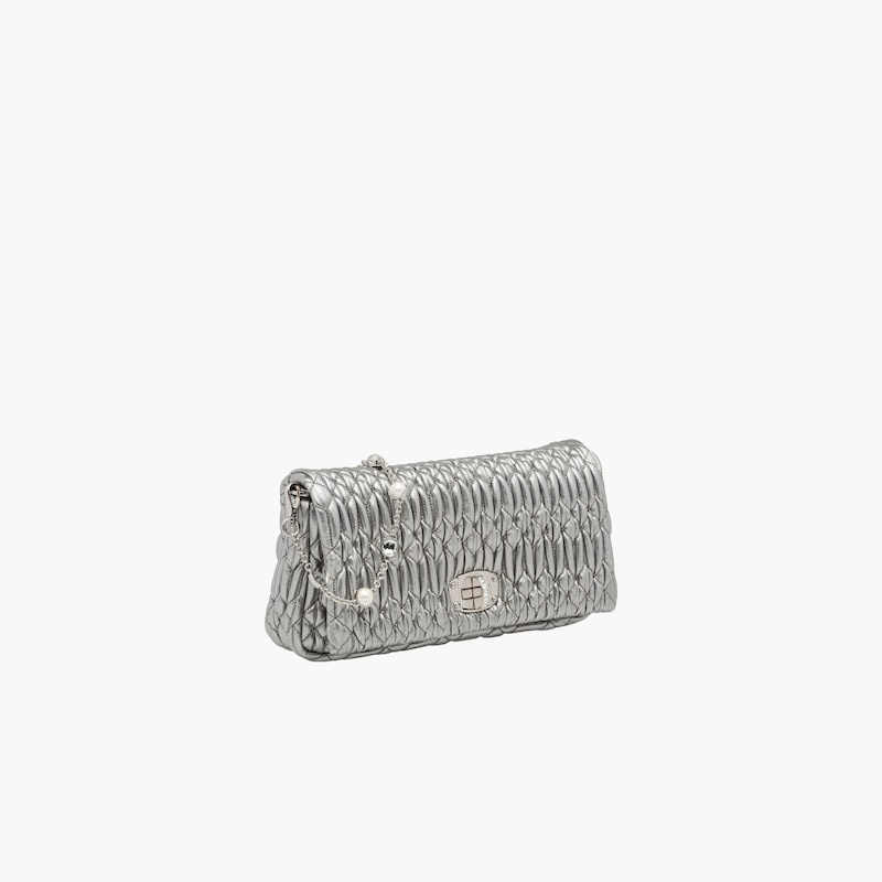 Miu Crystal Cloqué Nappa leather bag - 5