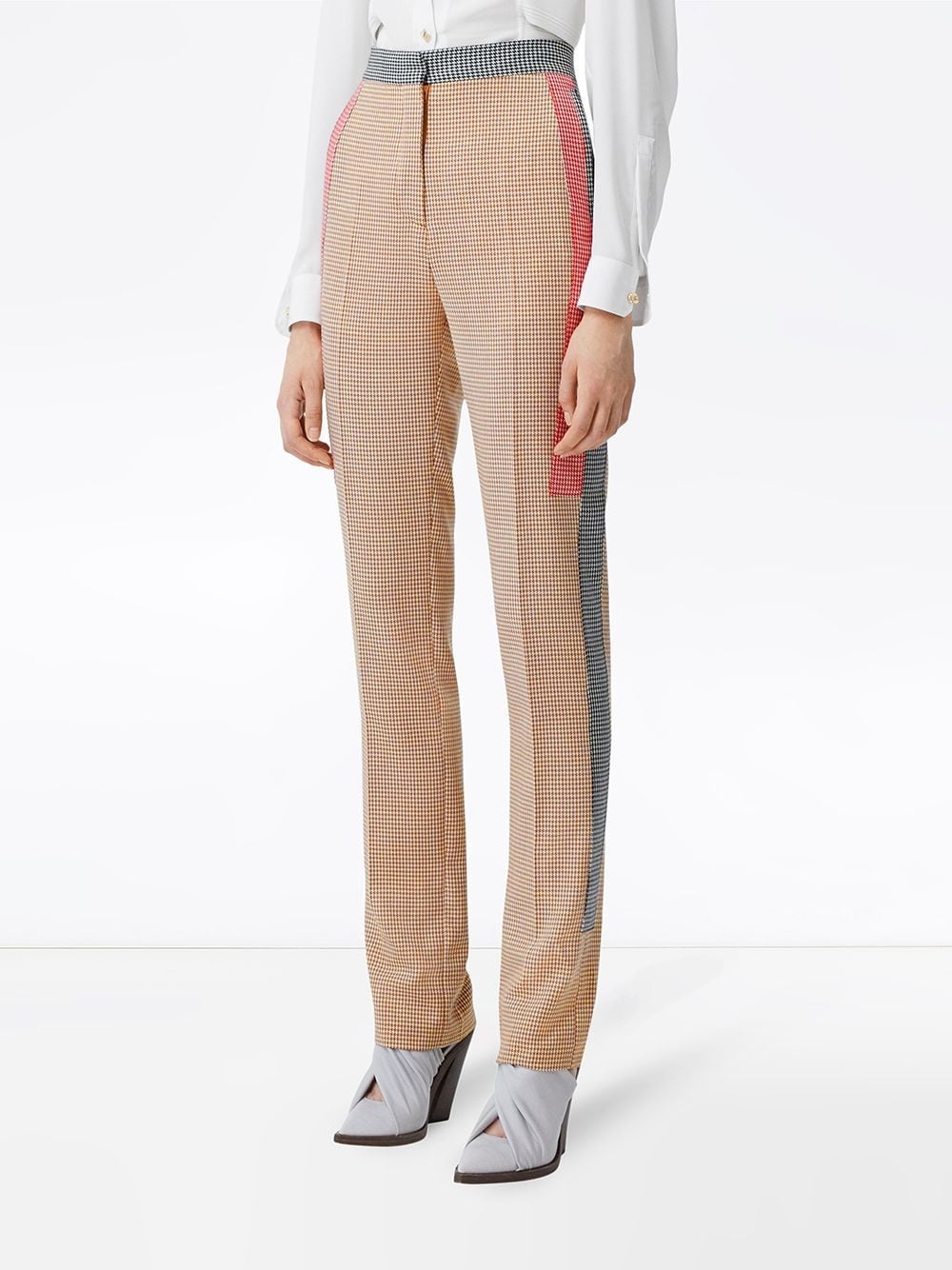 houndstooth check tailored trousers - 3