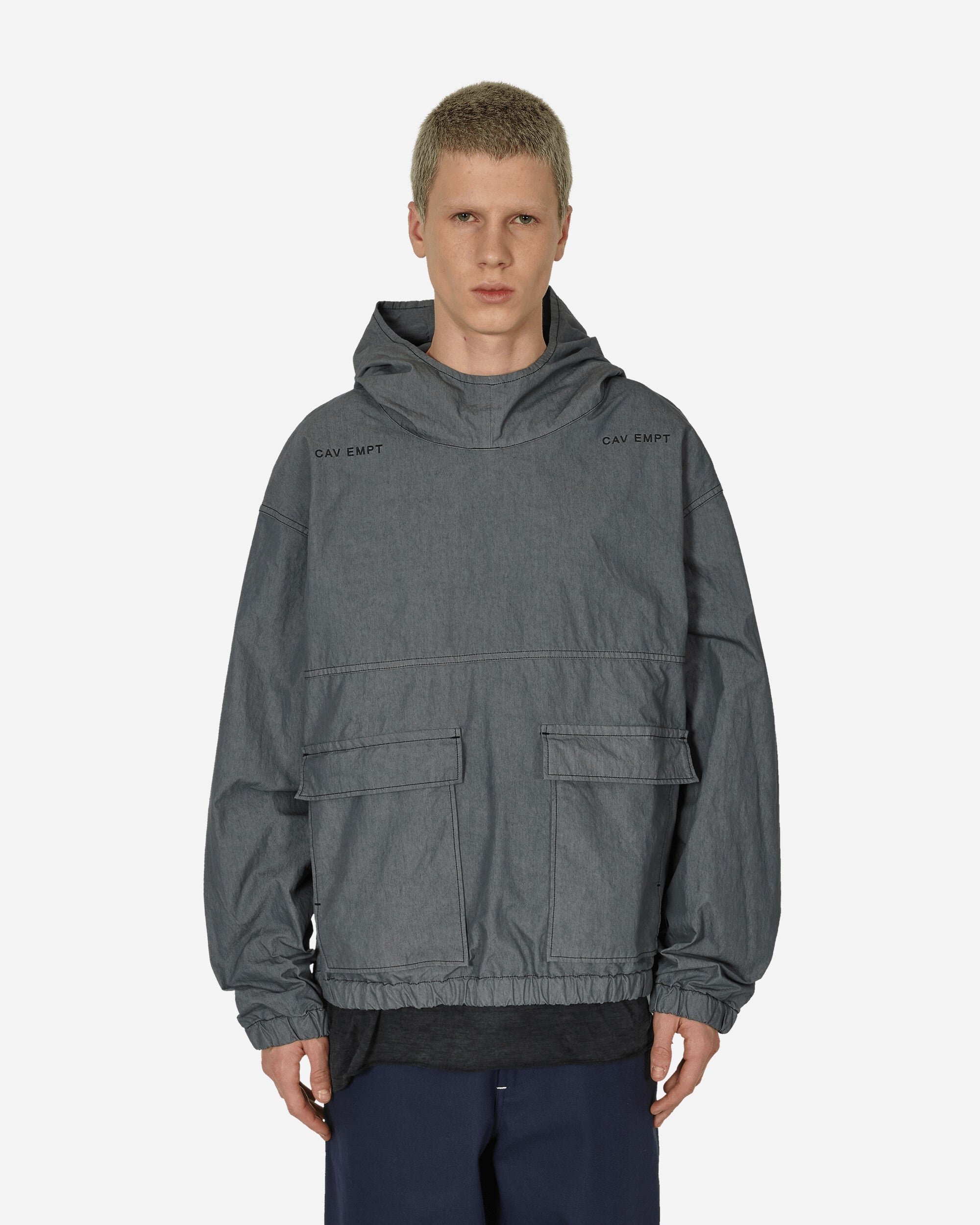 Cav Empt Overdye CN Pullover Hoodie Grey slamjam REVERSIBLE