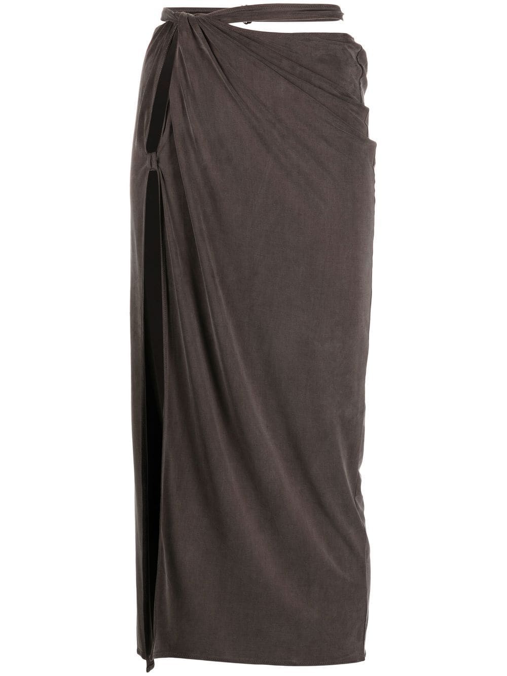 La jupe Espelho cut-out draped skirt - 1