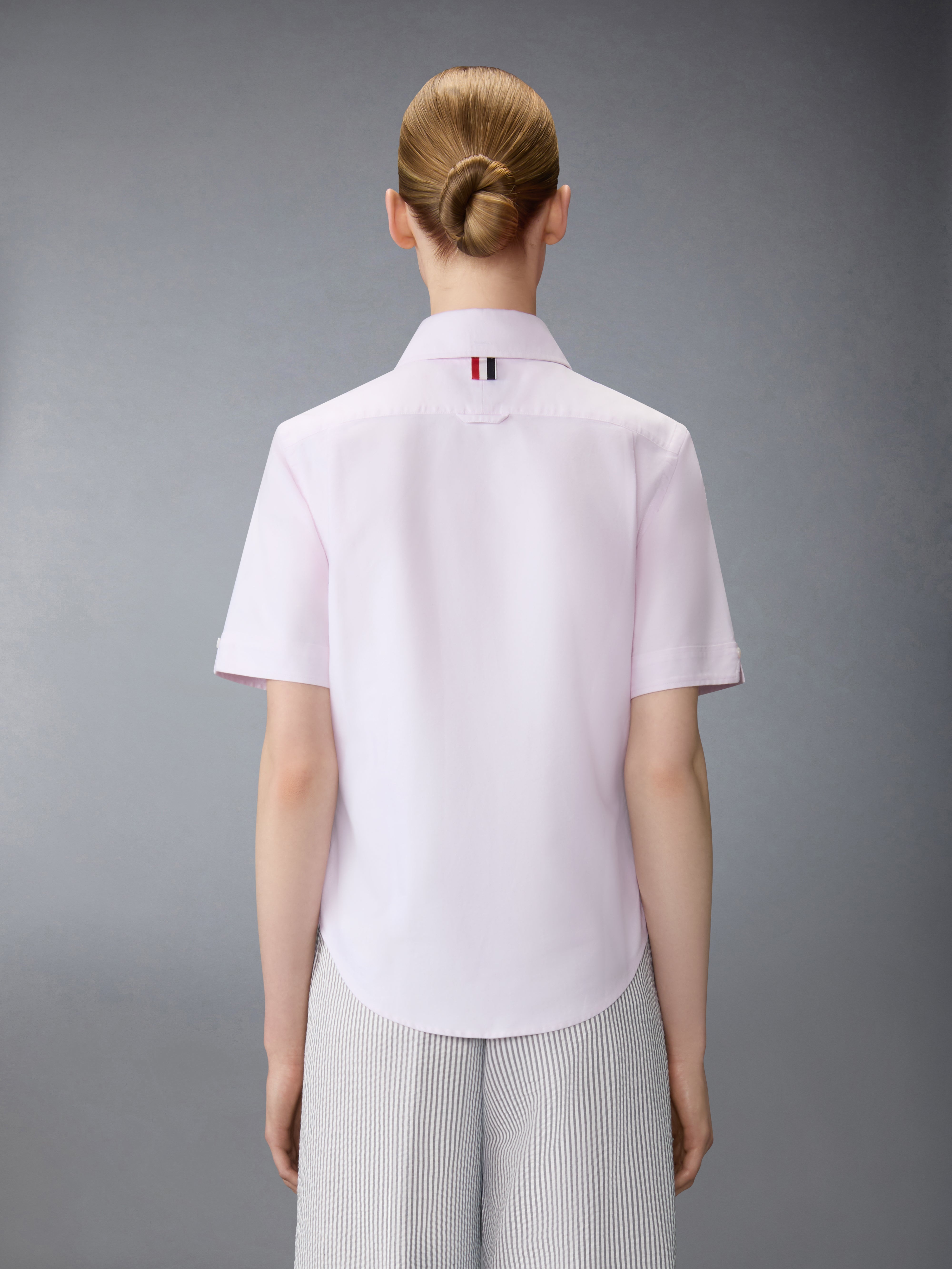 OXFORD ROUND COLLAR SHORT SLEEVE SHIRT - 4