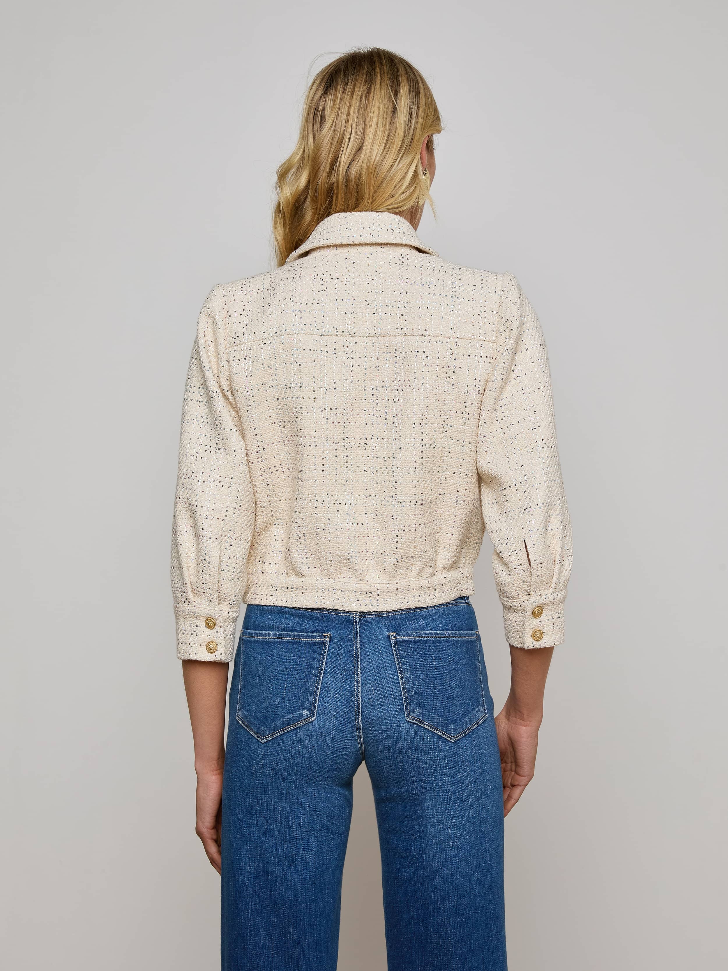 Jia Sequined Tweed Jacket - 5