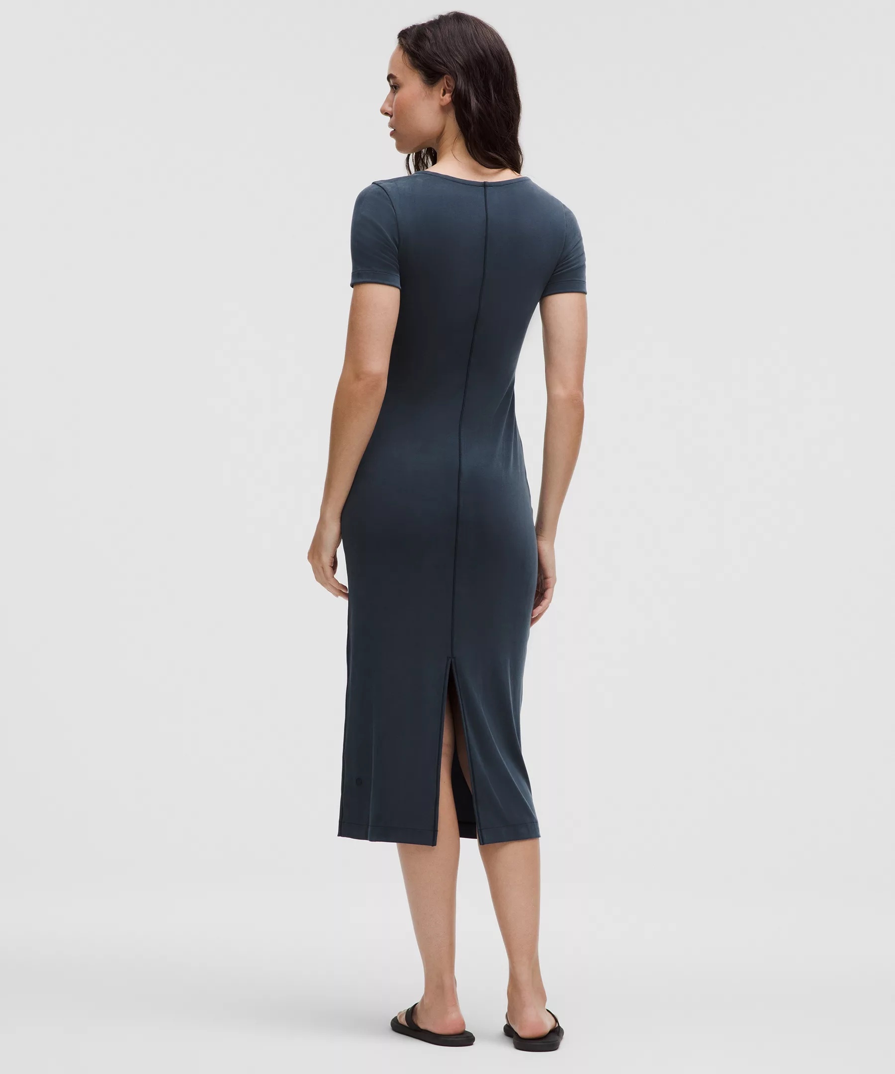 Drapey Softstreme Scoop-Neck Midi Dress - 2
