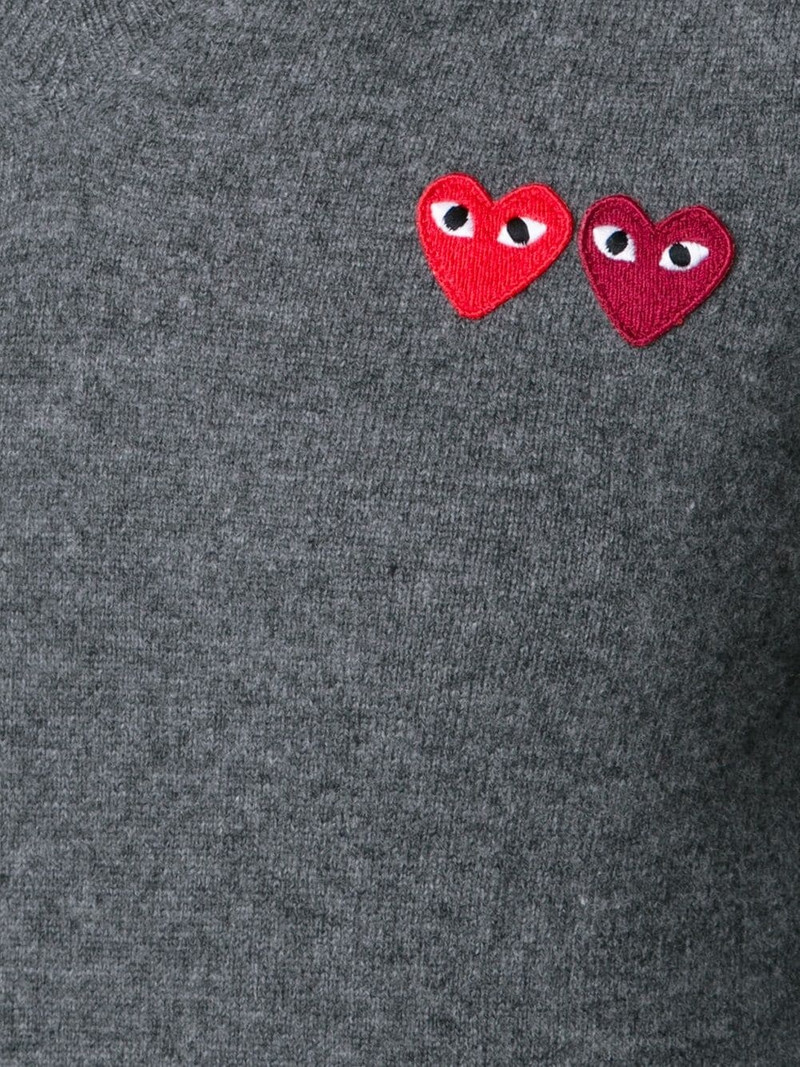 double heart v-neck jumper 5