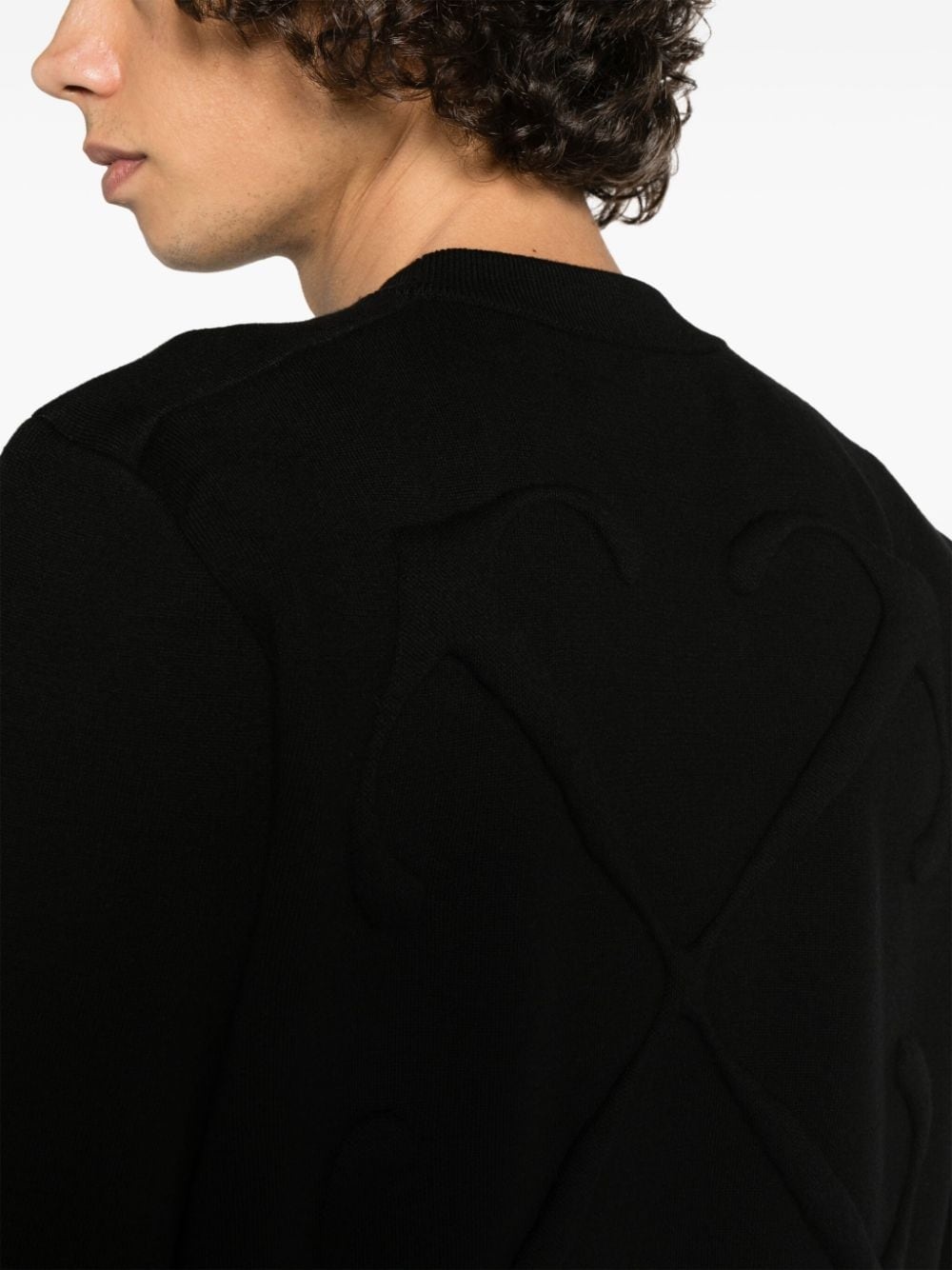 Arrows motif cotton sweatshirt - 5