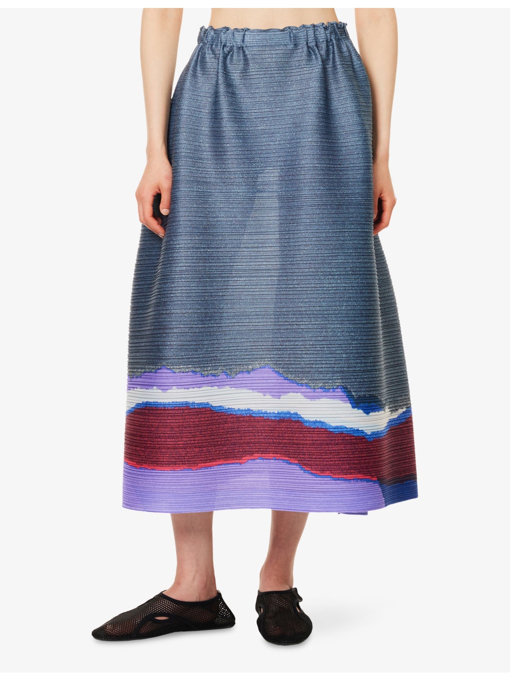 Grainy Colours Knitted Midi Skirt - 3