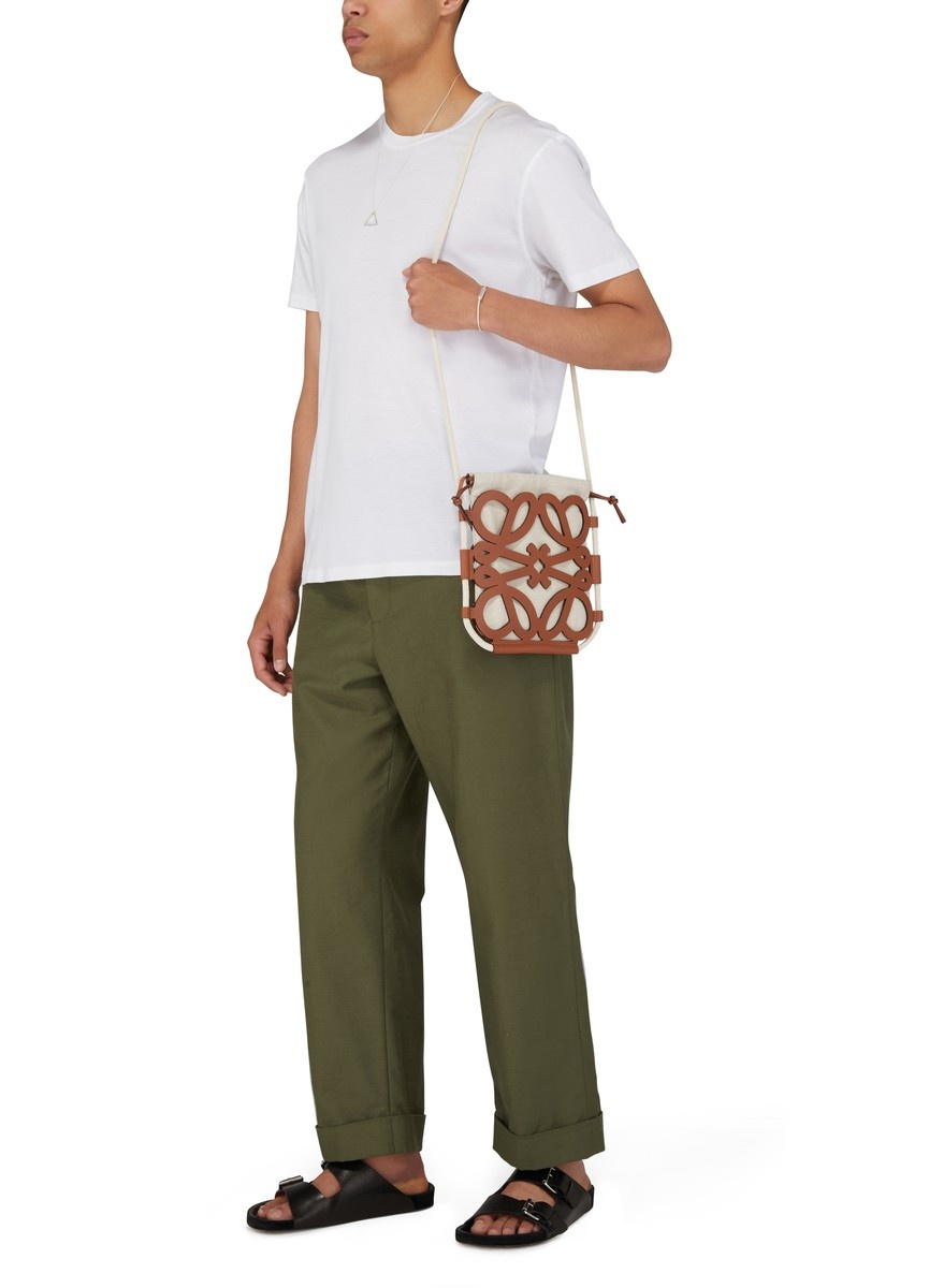 Loewe Anagram cut-out crossbody in classic calfskin and