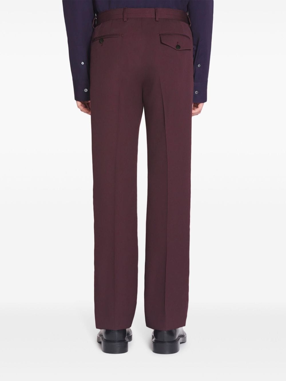 belted tailored trousers - 4