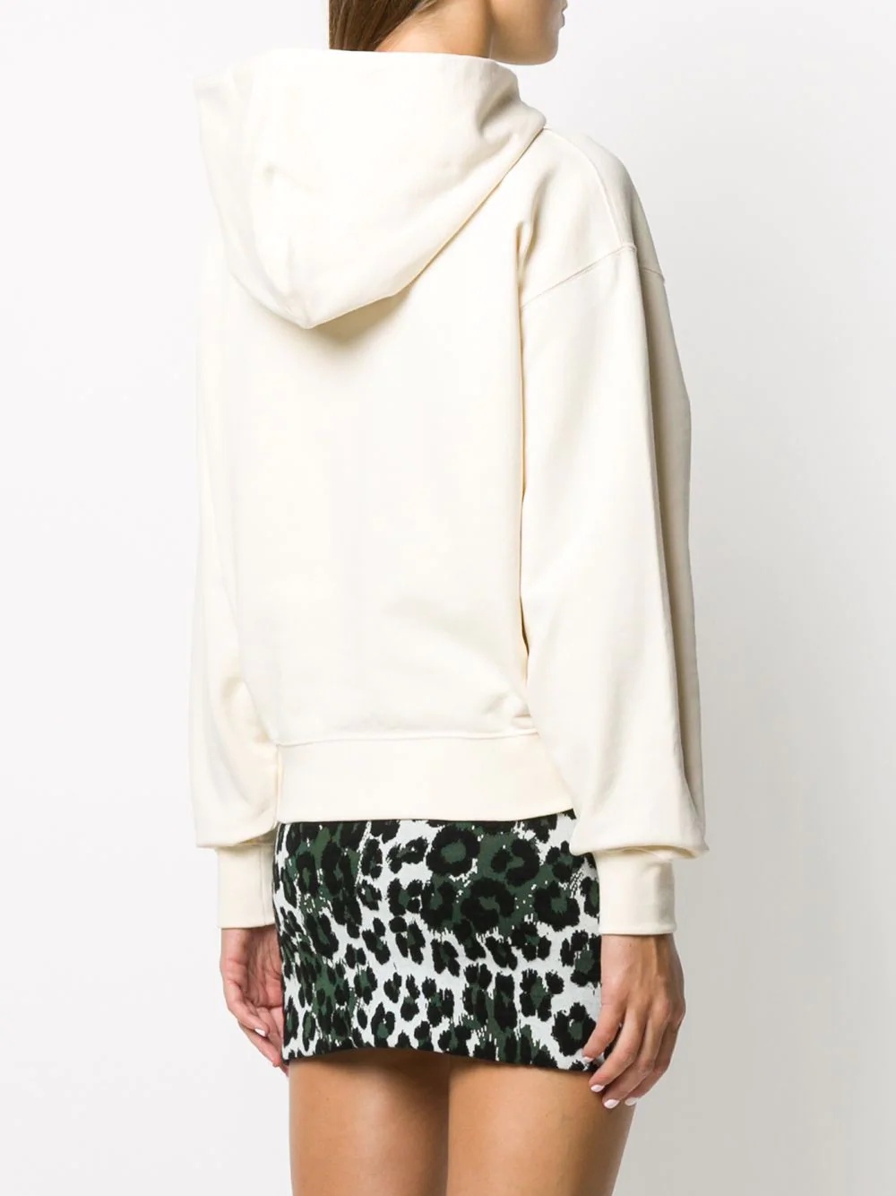 cotton hoodie with tiger flocking - 4