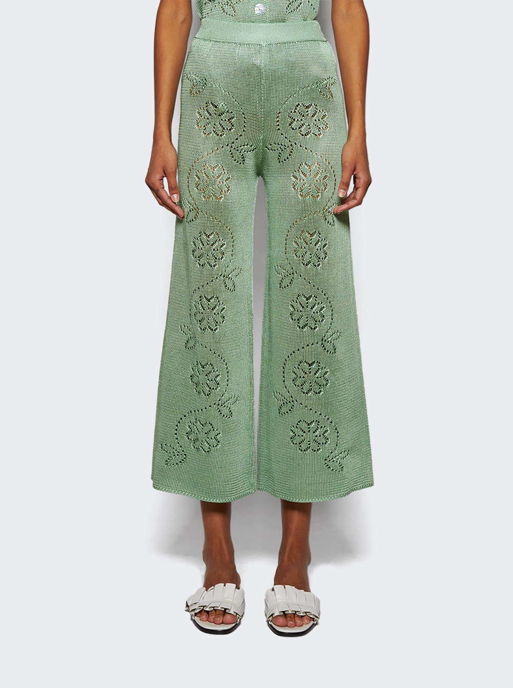 Vine Floral Pant Sage - 3