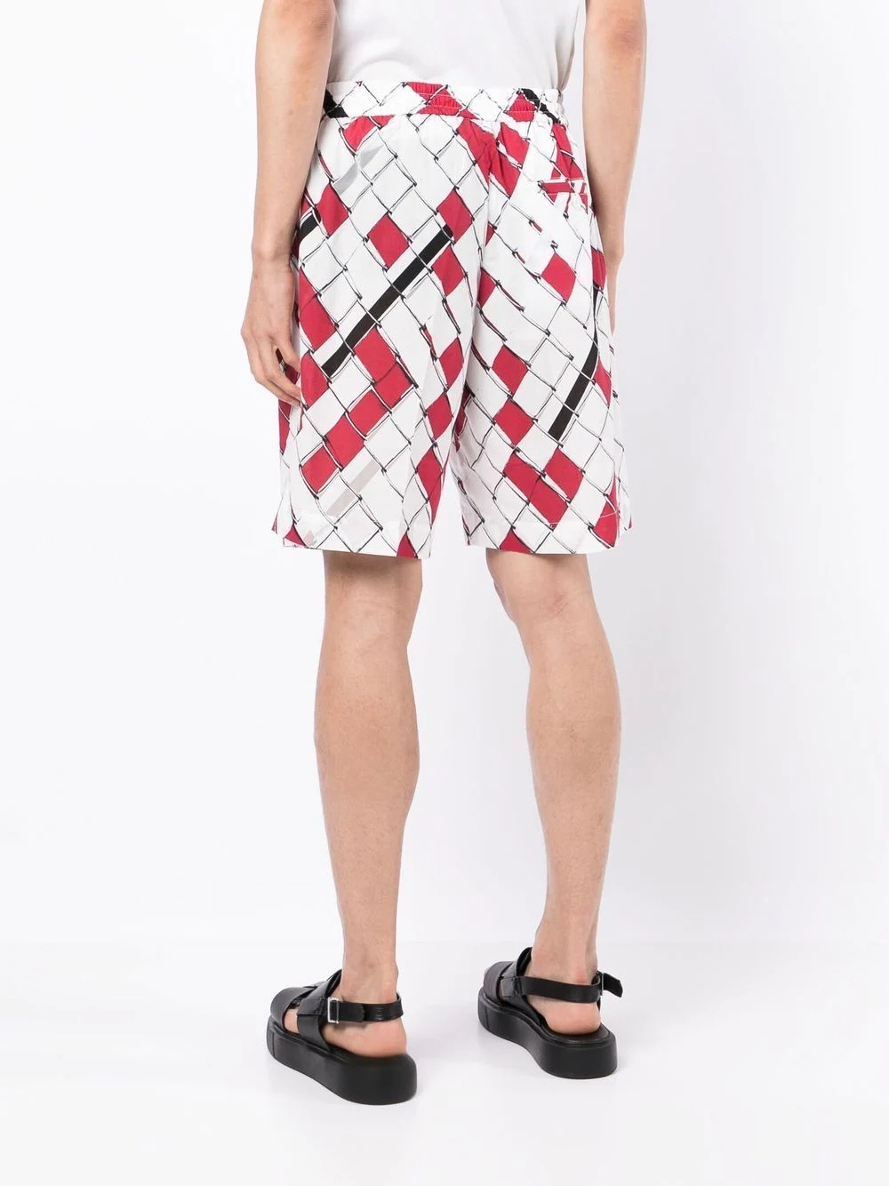 woven-print deck shorts - 4