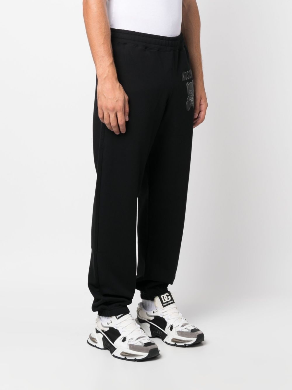 logo-print organic cotton track pants - 3