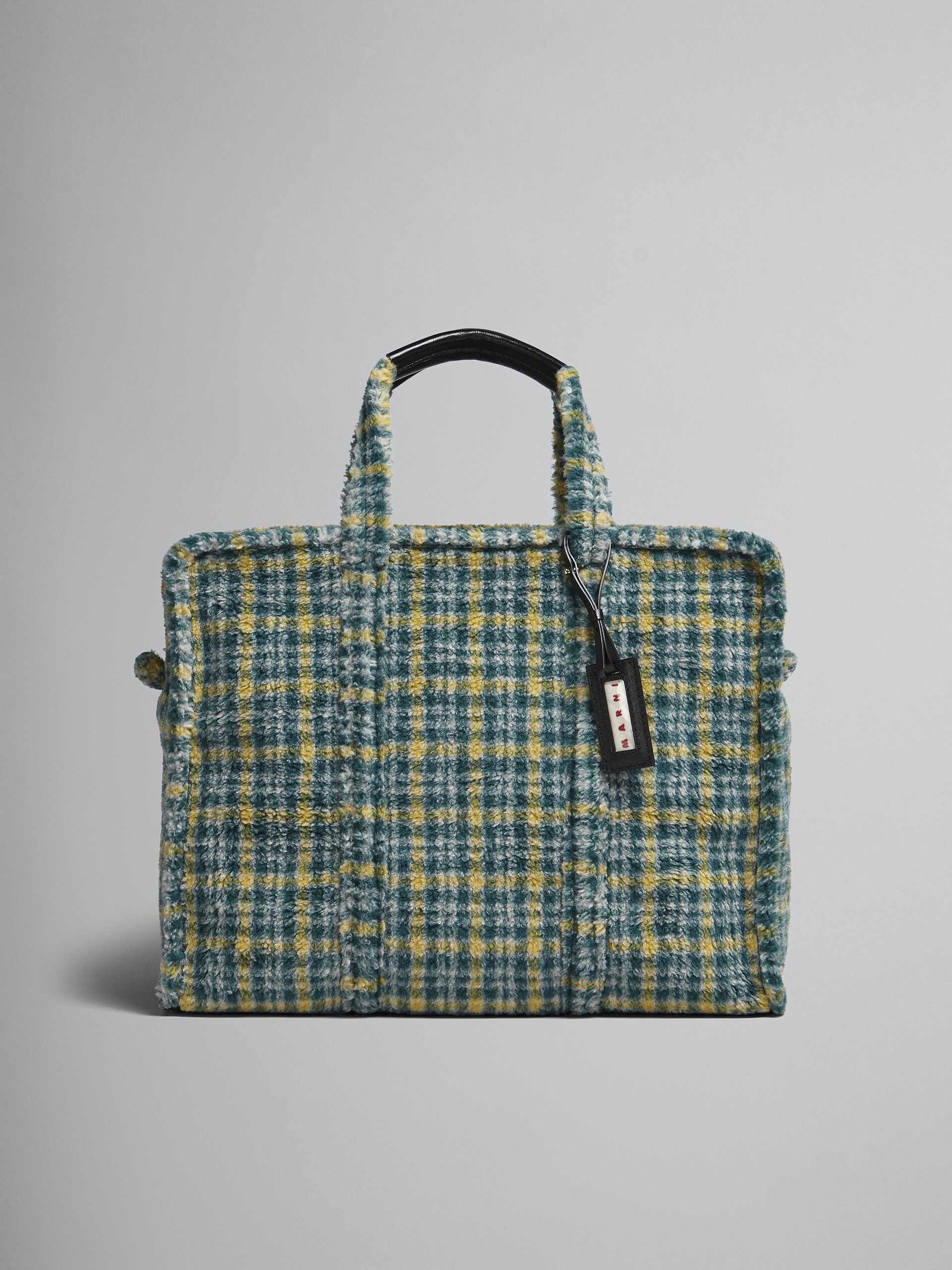TRAVEL BAG IN GREEN CHECK FABRIC - 1