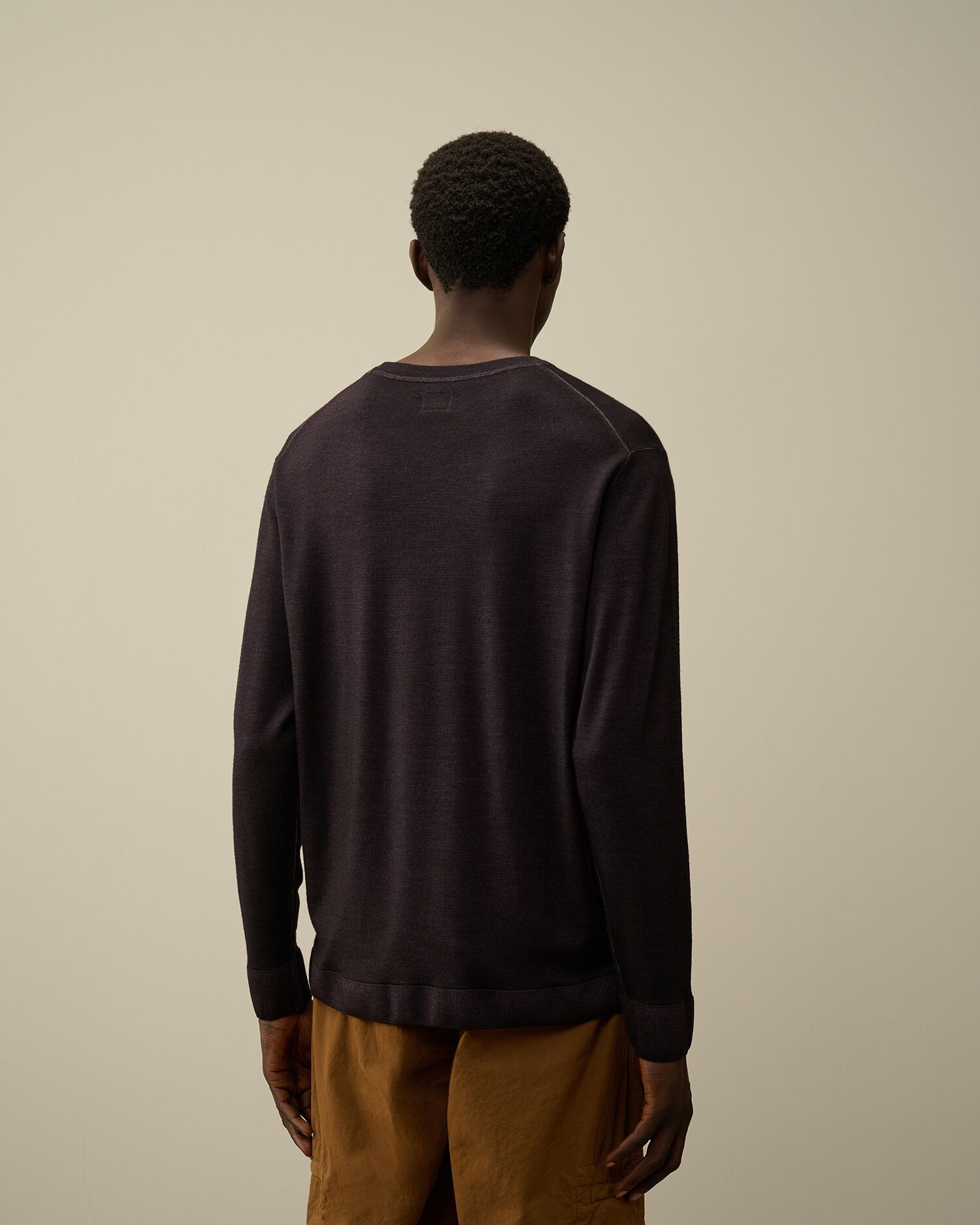 Merino Wool Fast Dyed Crew Neck Logo Knit - 3