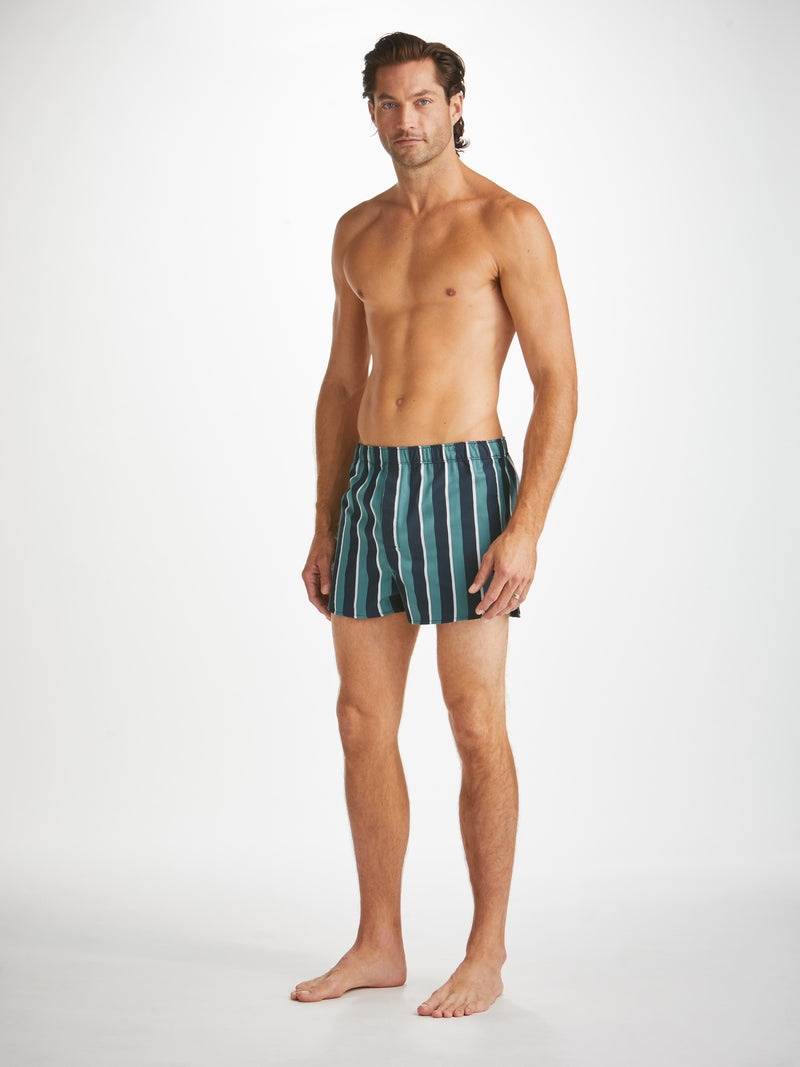 Men's Modern Fit Boxers Royal 221 Cotton Teal - 3