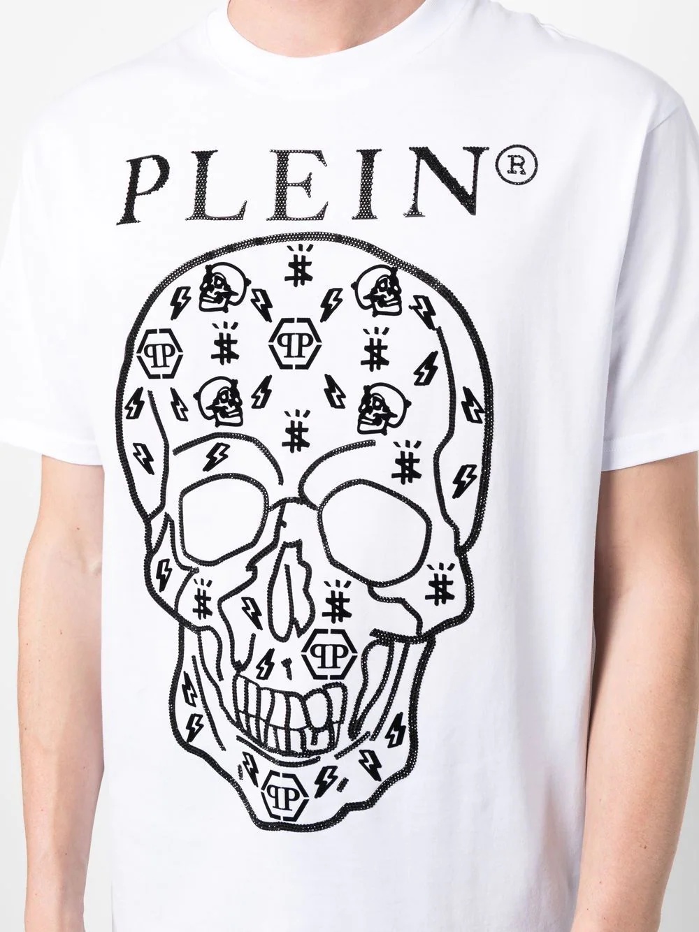 skull-print round neck T-shirt - 5