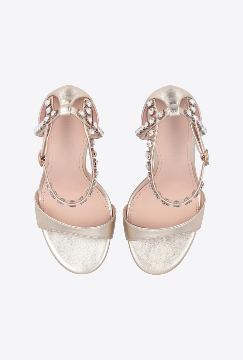 LAMINATED SANDALS WITH RHINESTONES 8