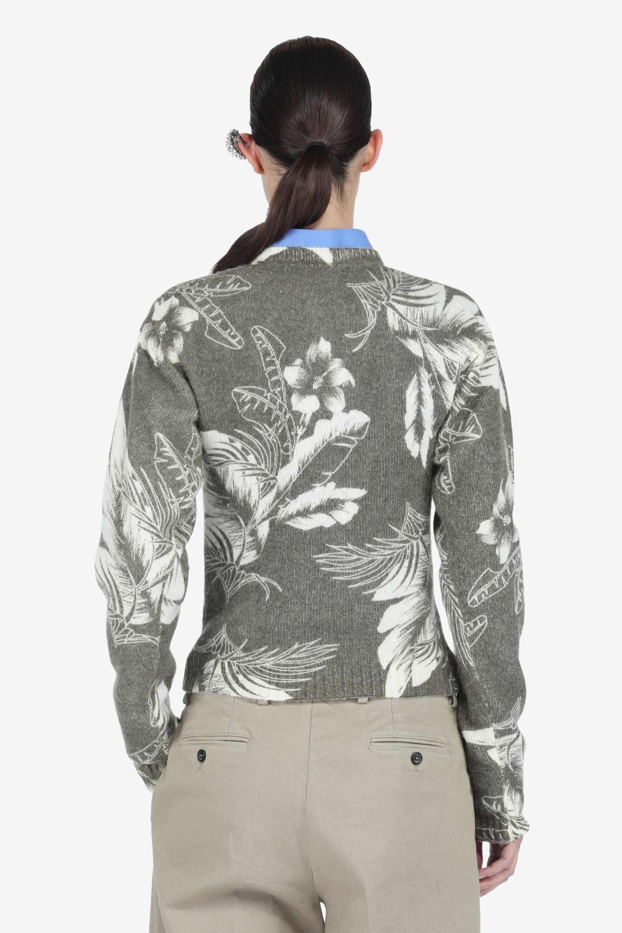 FLORAL-JACQUARD SWEATER - 2