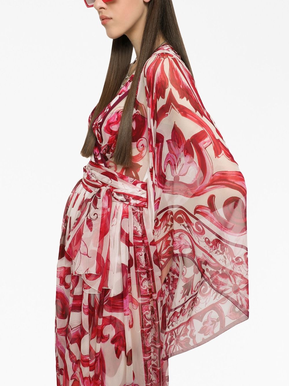 Majolica-print maxi dress - 4