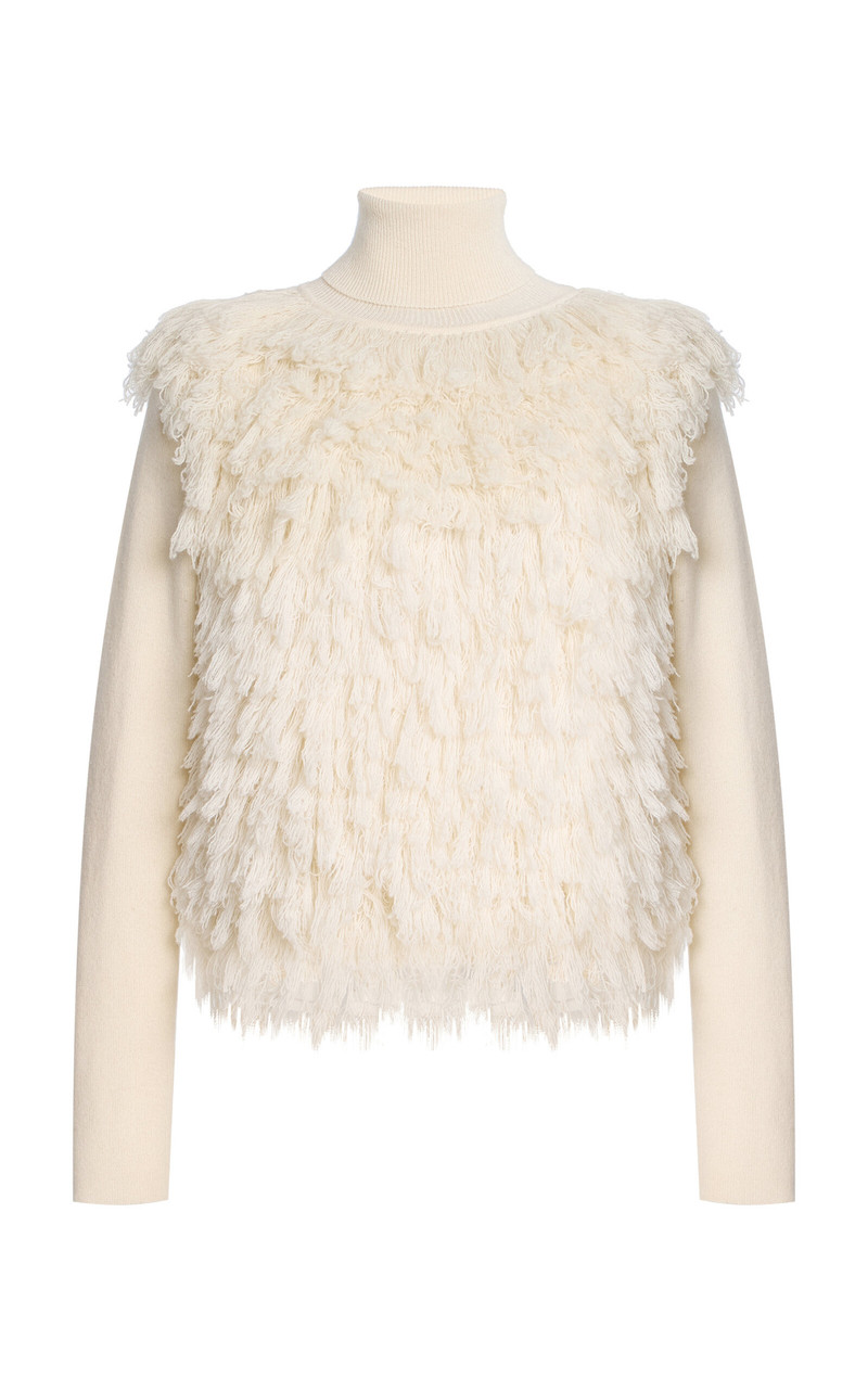 The Chapin Furry Cashmere Sweater ivory 1