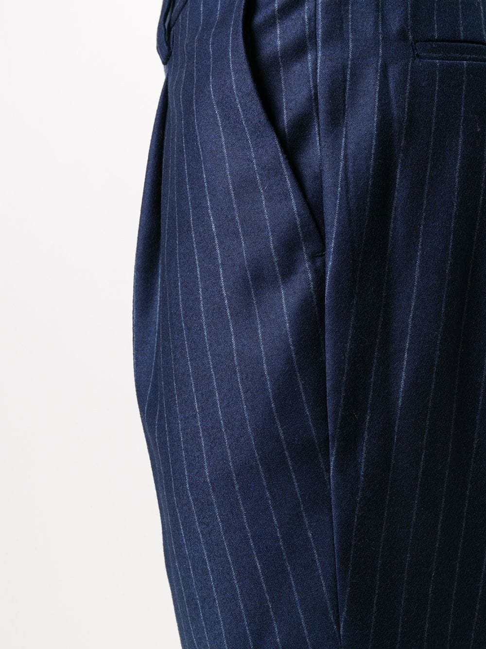 pinstripe double-pleat trousers - 5