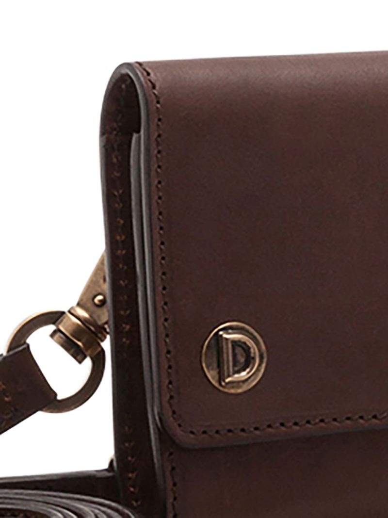 logo-embossed leather belt bag - 3