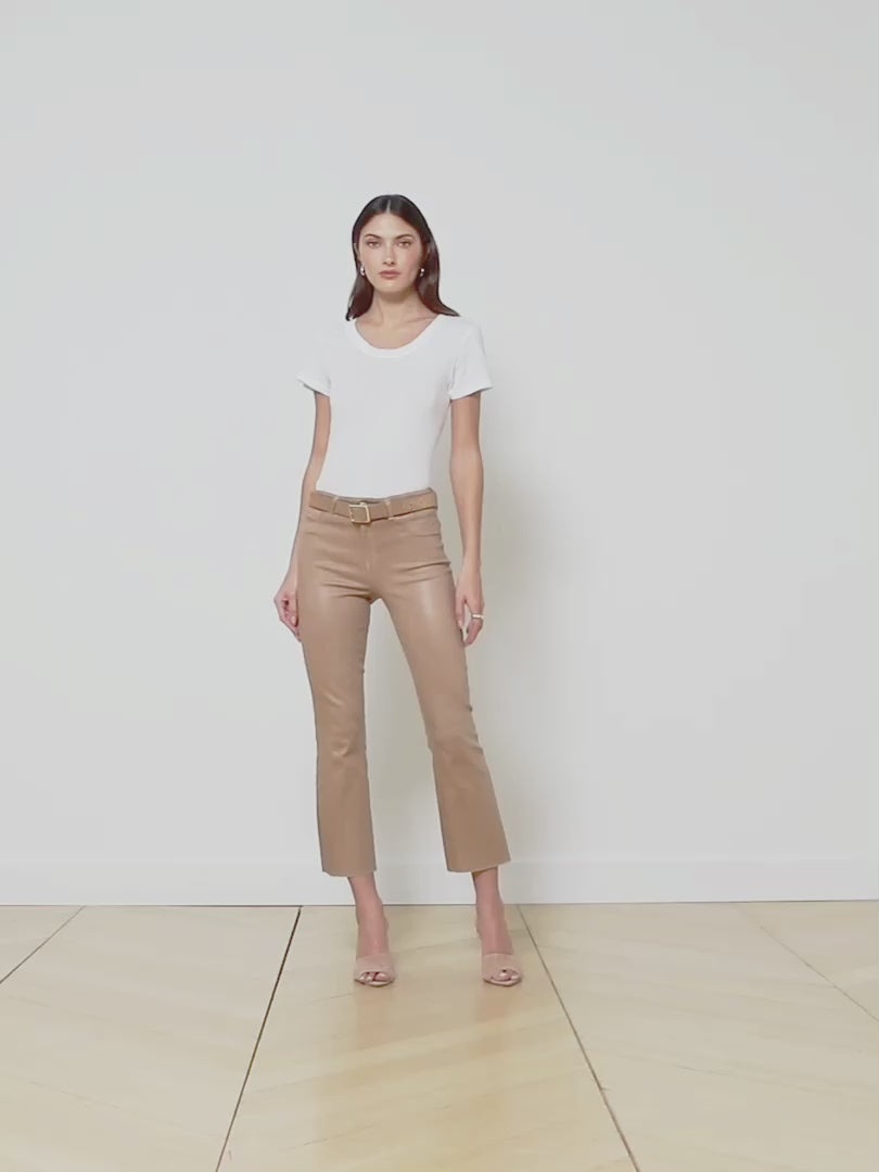 Kendra Coated Cropped Flare Jean - 6