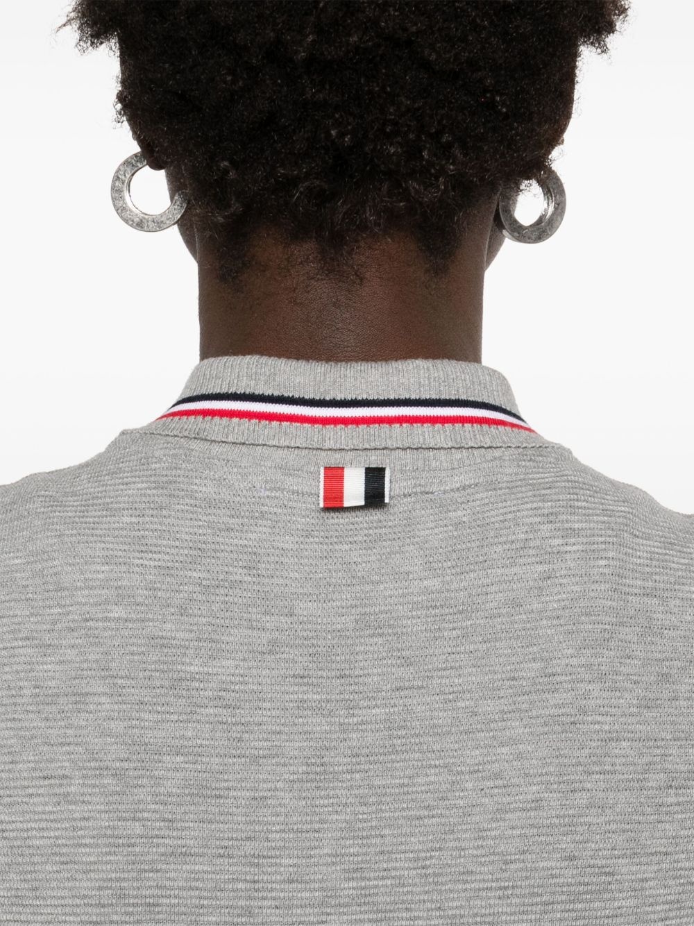RWB-stripe pleated midi dress - 5
