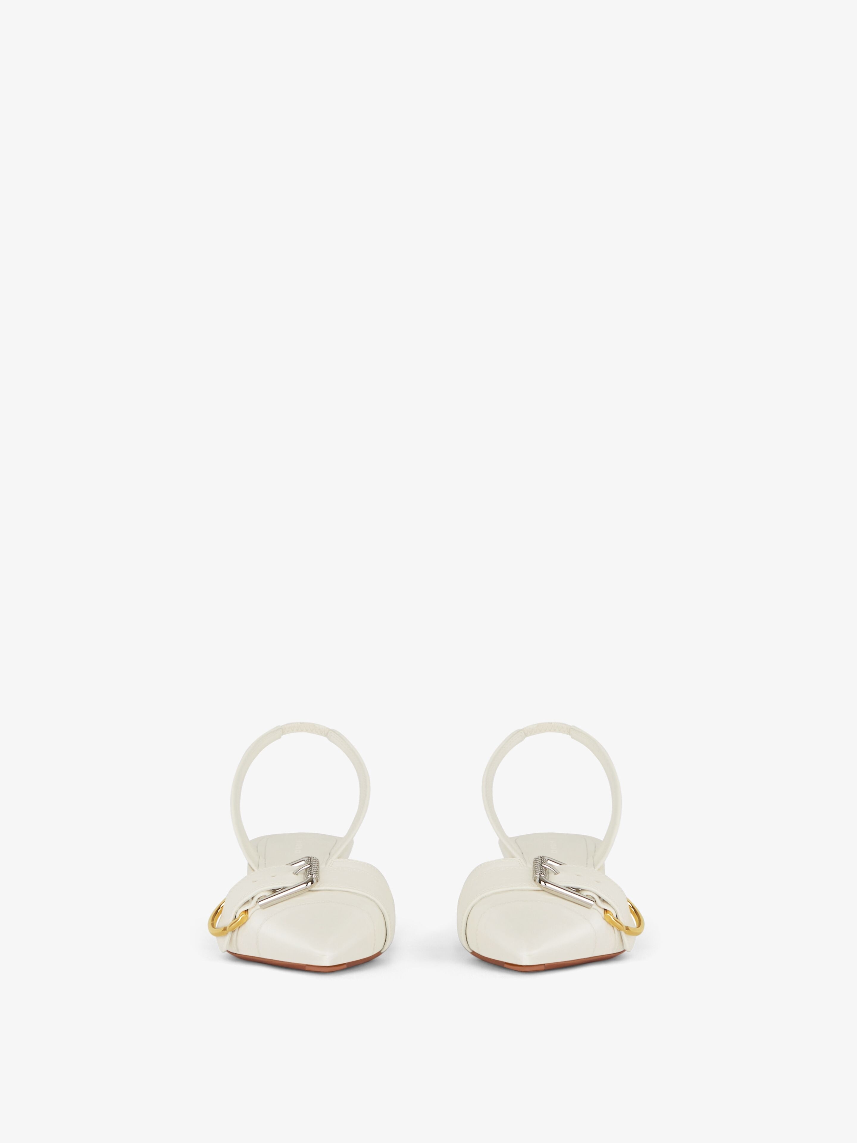 VOYOU SLINGBACKS IN GRAINED LEATHER - 2