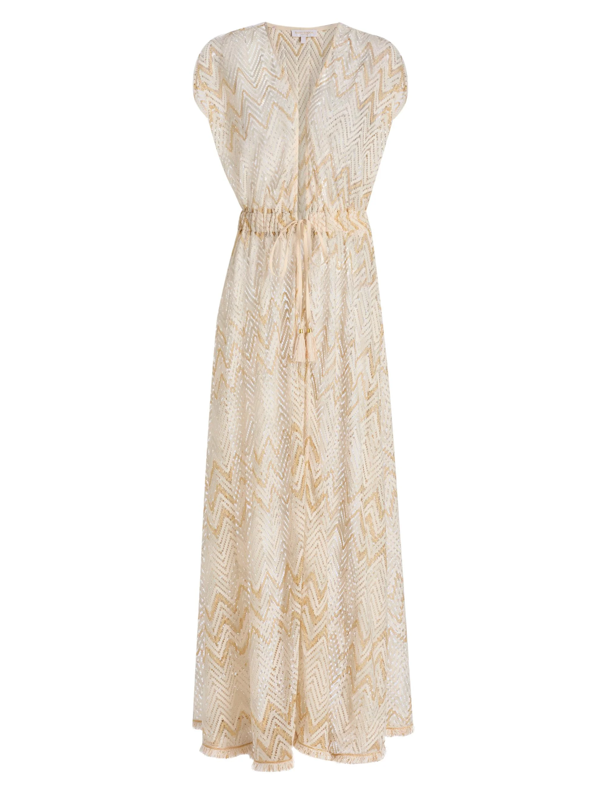 Women's Katherine Chevron-Knit Cover-Up Maxi Dress - Sandstone - 1