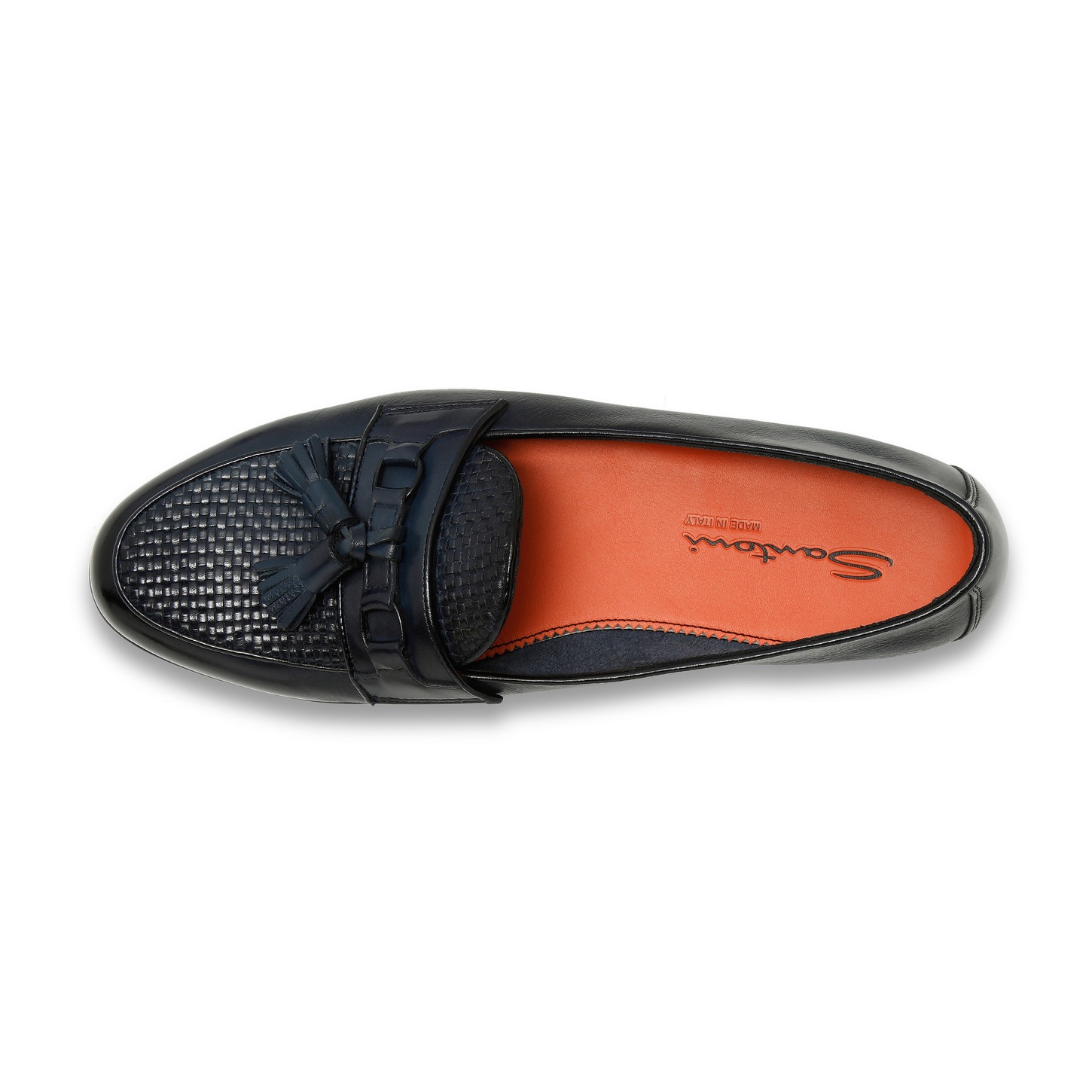 Men's blue leather Andrea tassel loafer - 5