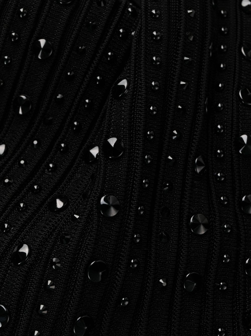 plissé-knit sleeveless minidress 5