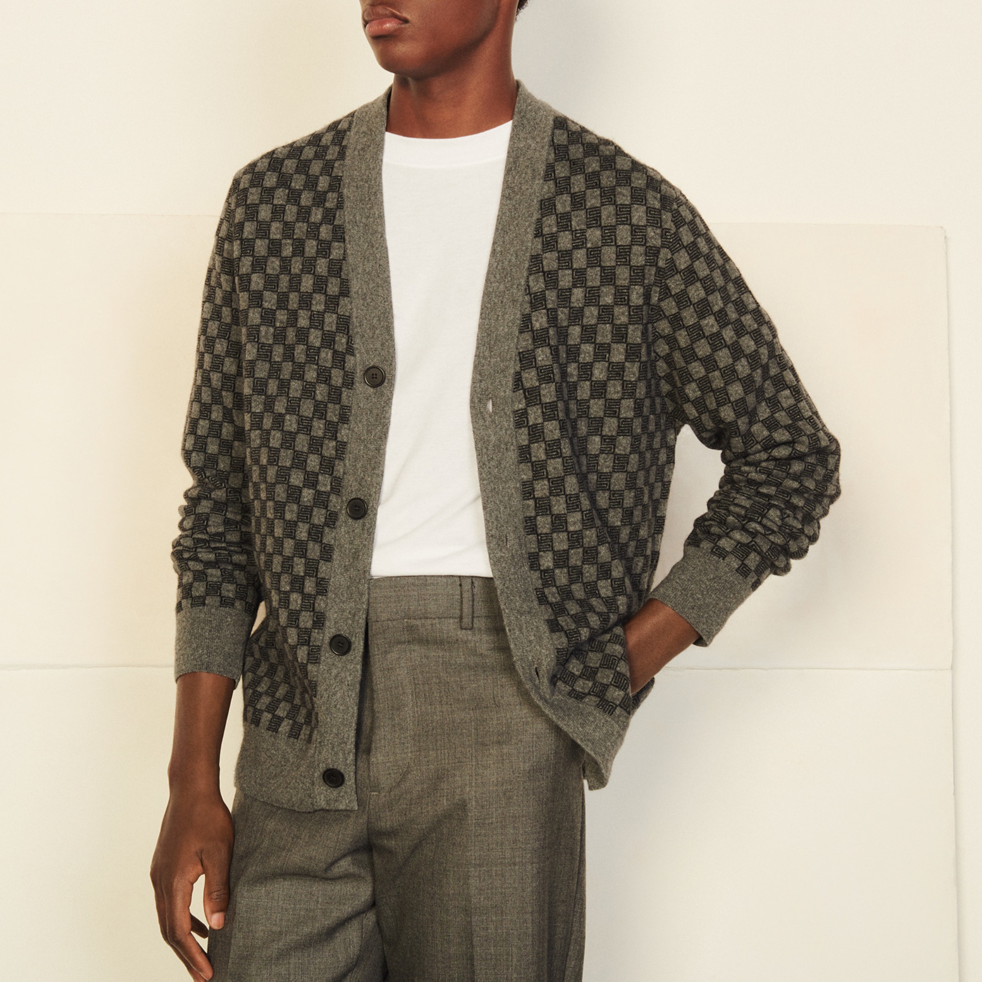 Jacquard knit cardigan - 2