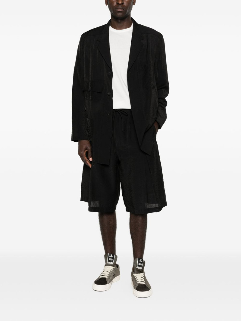 Y-3 drawstring pleated shorts outlook