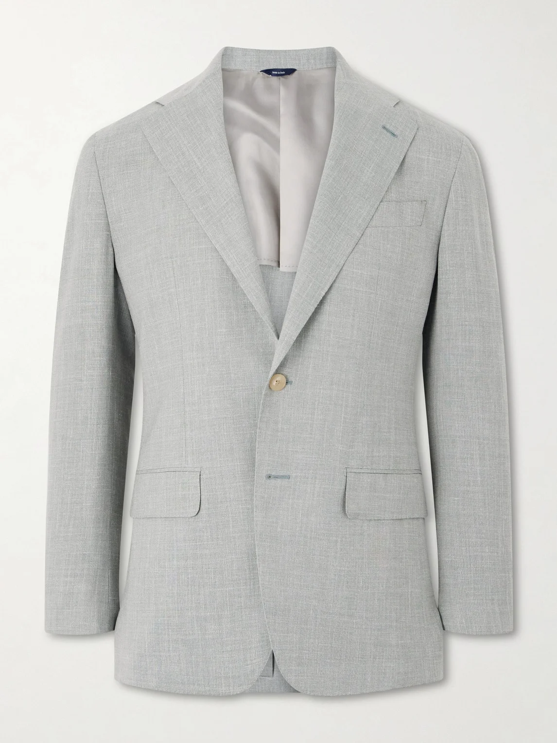 Wool, Silk and Linen-Blend Blazer - 1