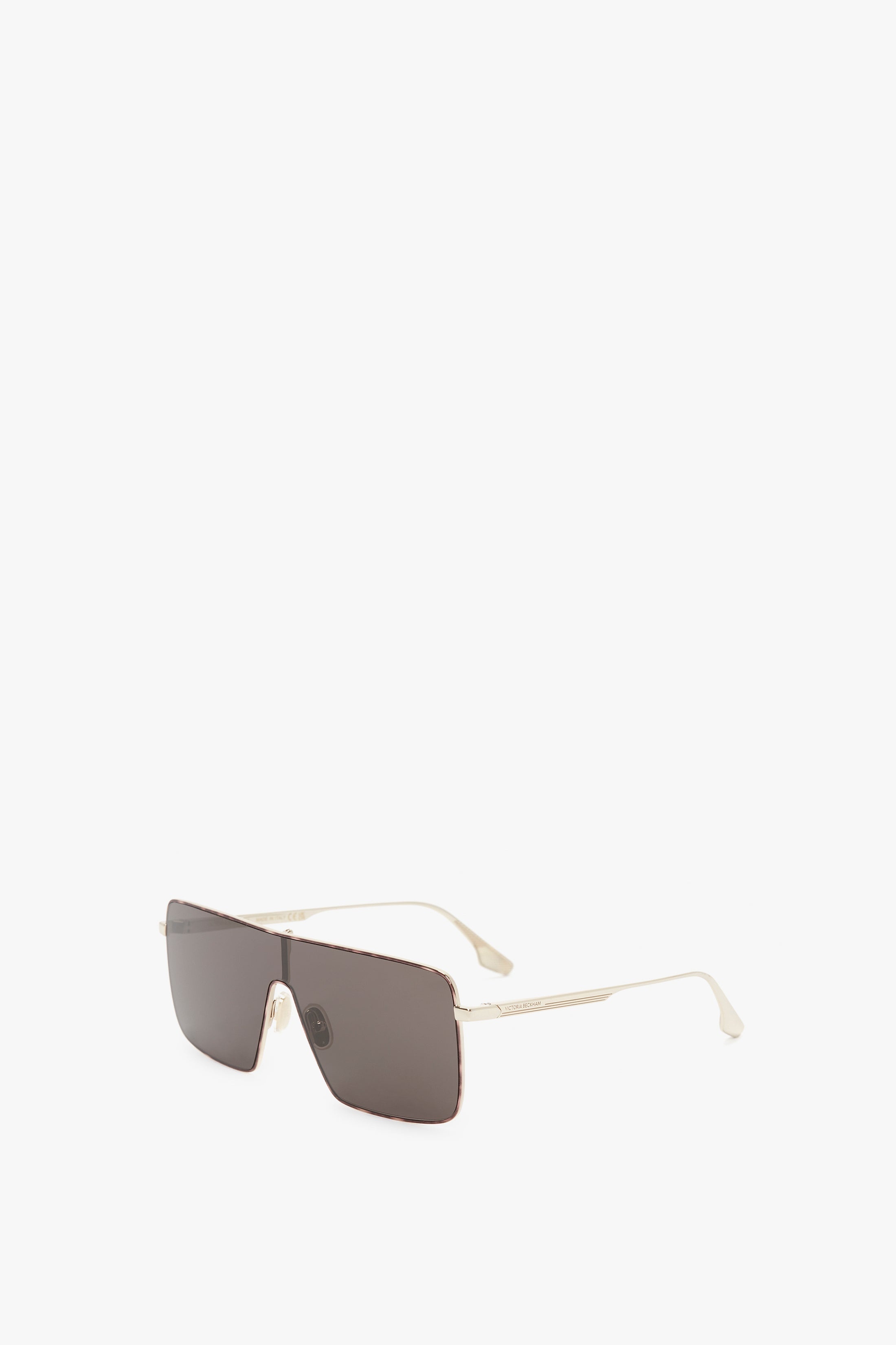 Rectangular Visor In Gold-Smoke - 2