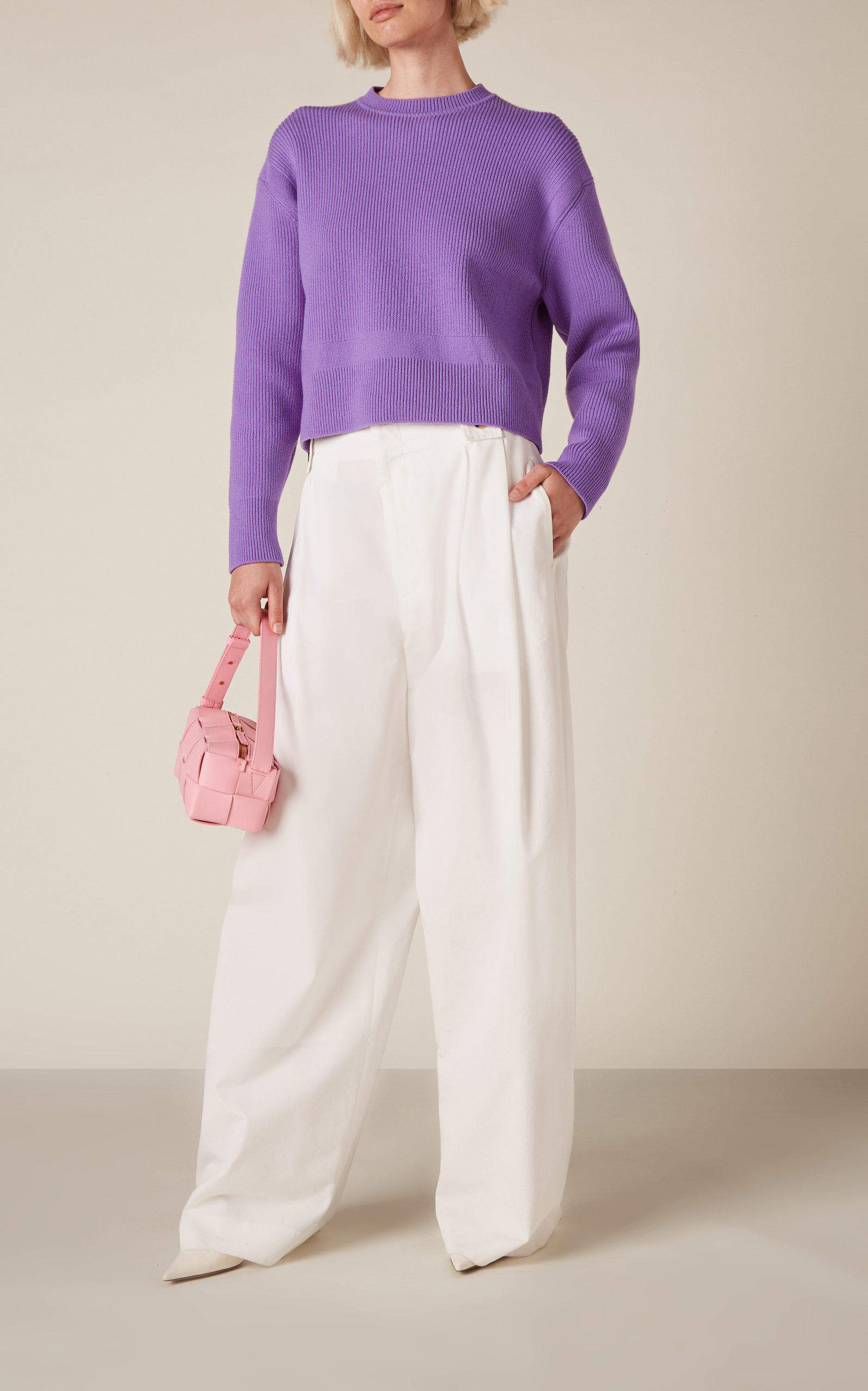English Ribbed Cashmere-Blend Sweater purple - 3