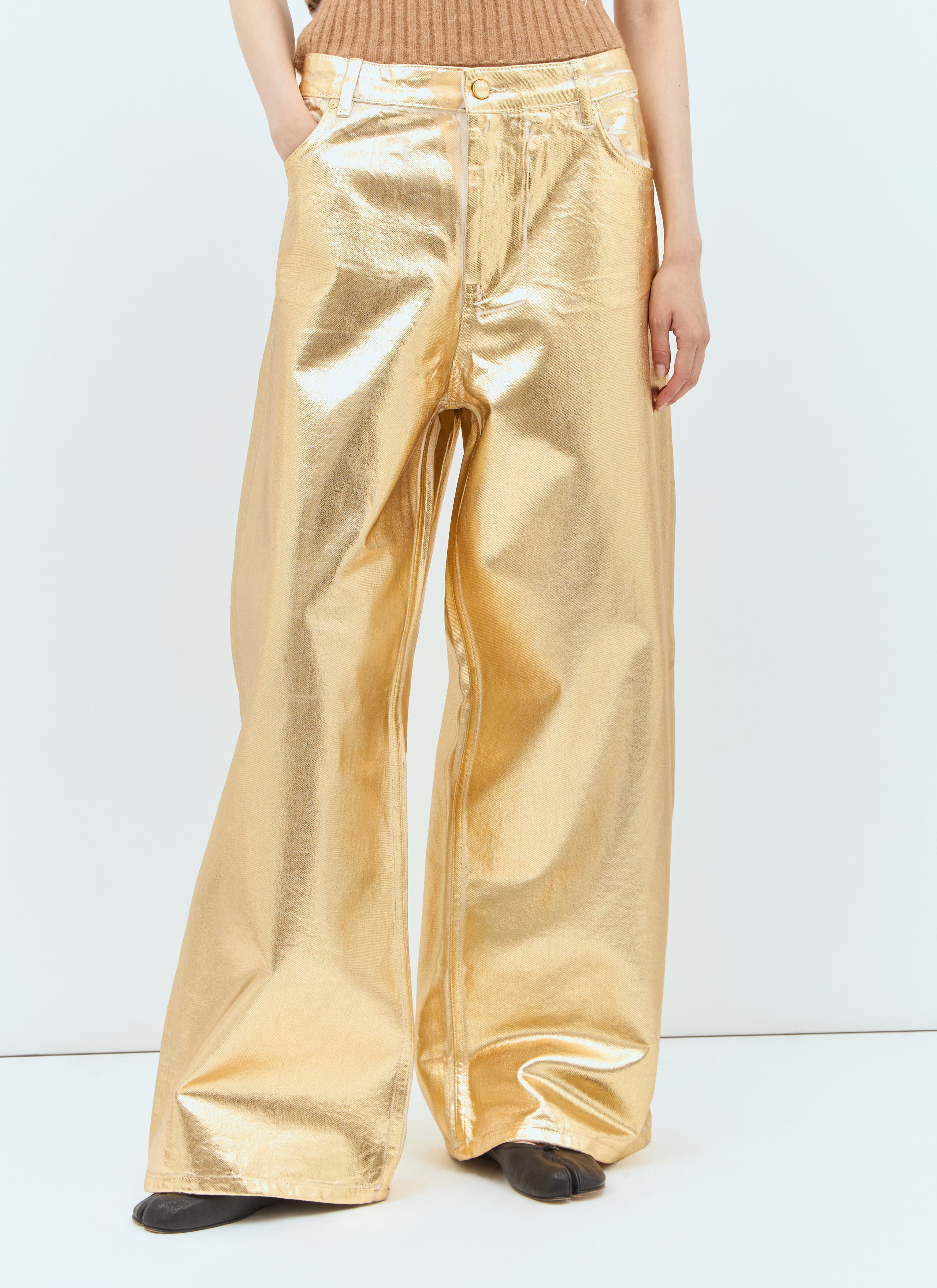 GANNI フォイルワイドレッグジーンズ J1481 135 GANNI Foil Wide Jeans | lncc | REVERSIBLE