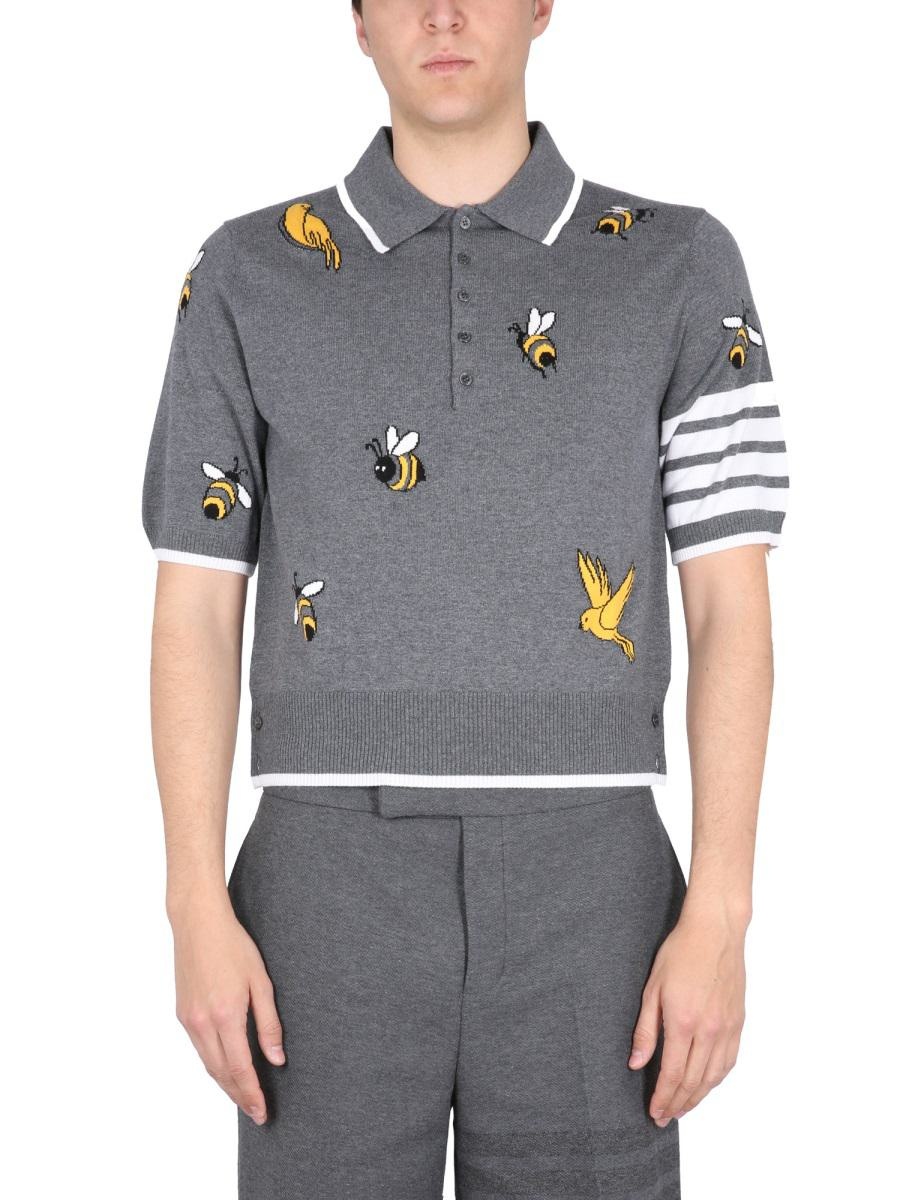 THOM BROWNE POLO BIRDS & BEES - 1