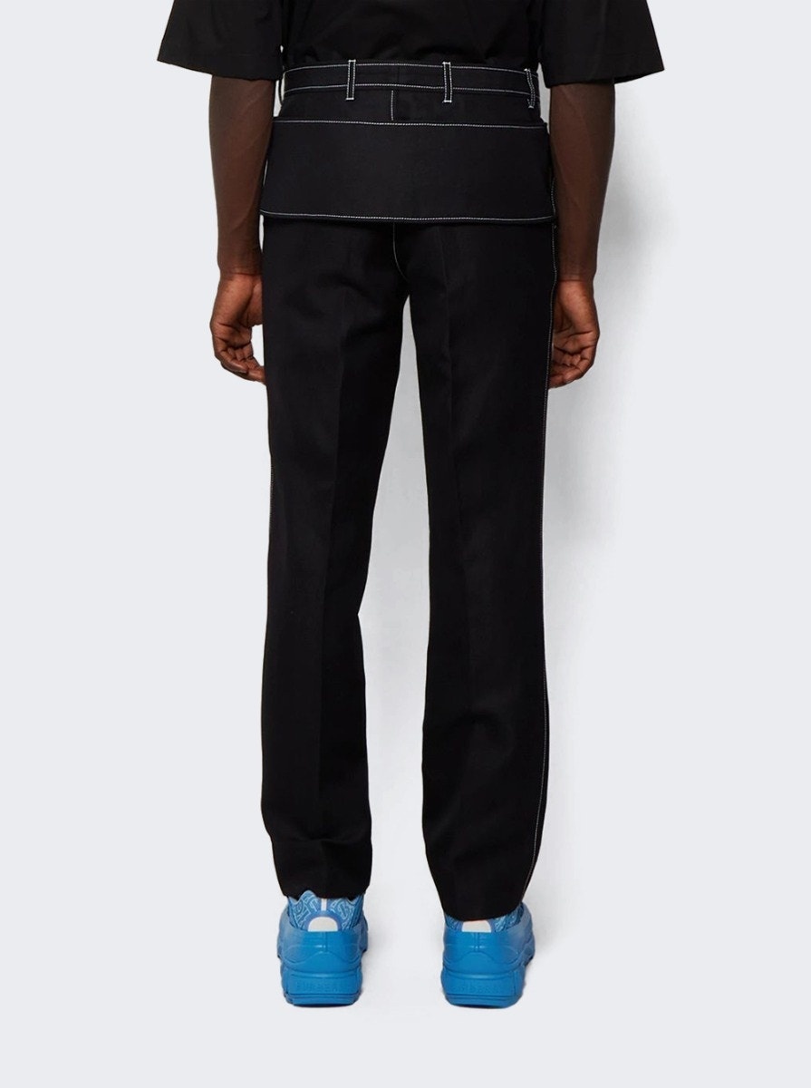 Classic Contrast Seam Pant Black - 5