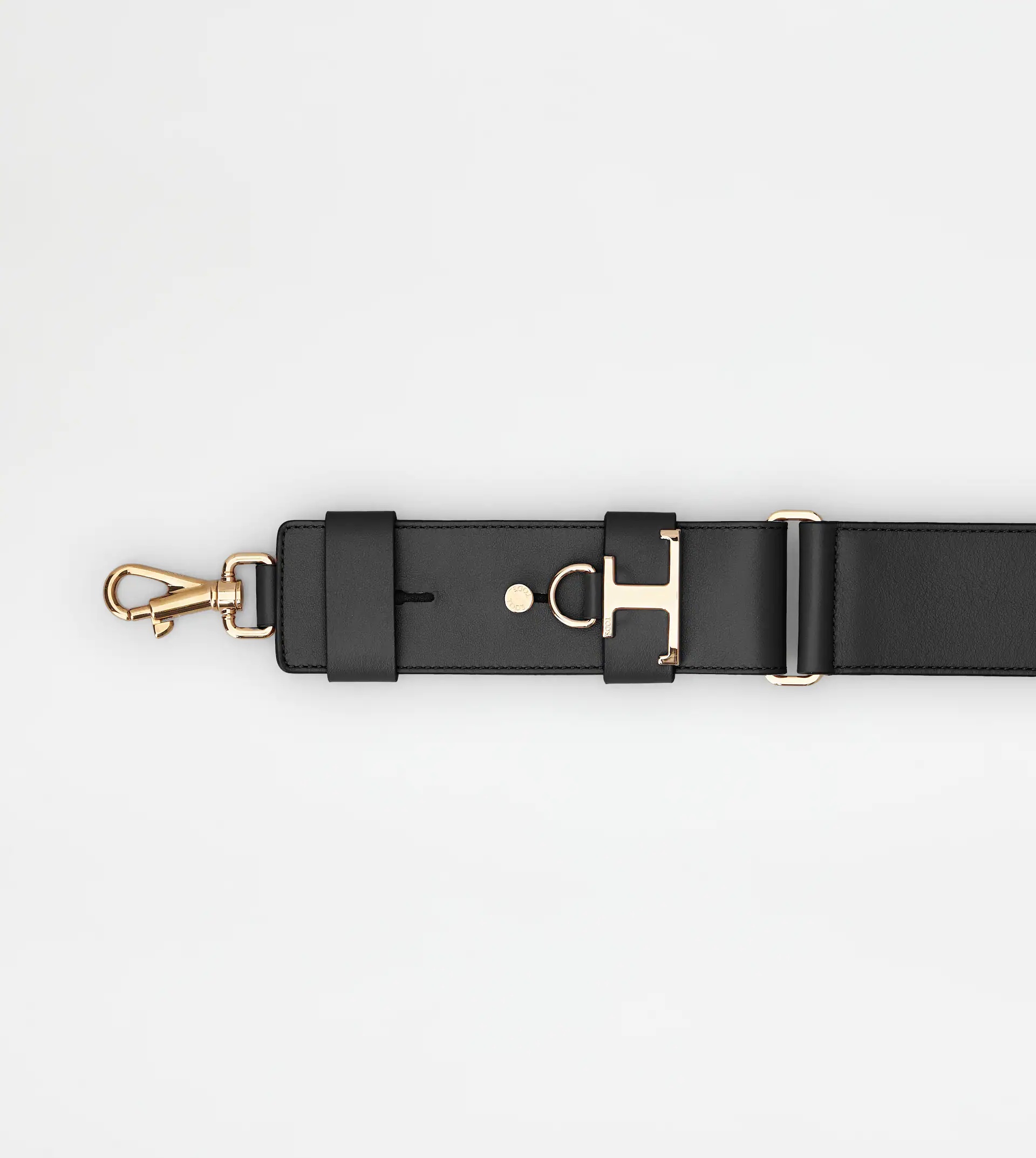 TIMELESS ADJUSTABLE SHOULDER STRAP IN LEATHER - BLACK - 2