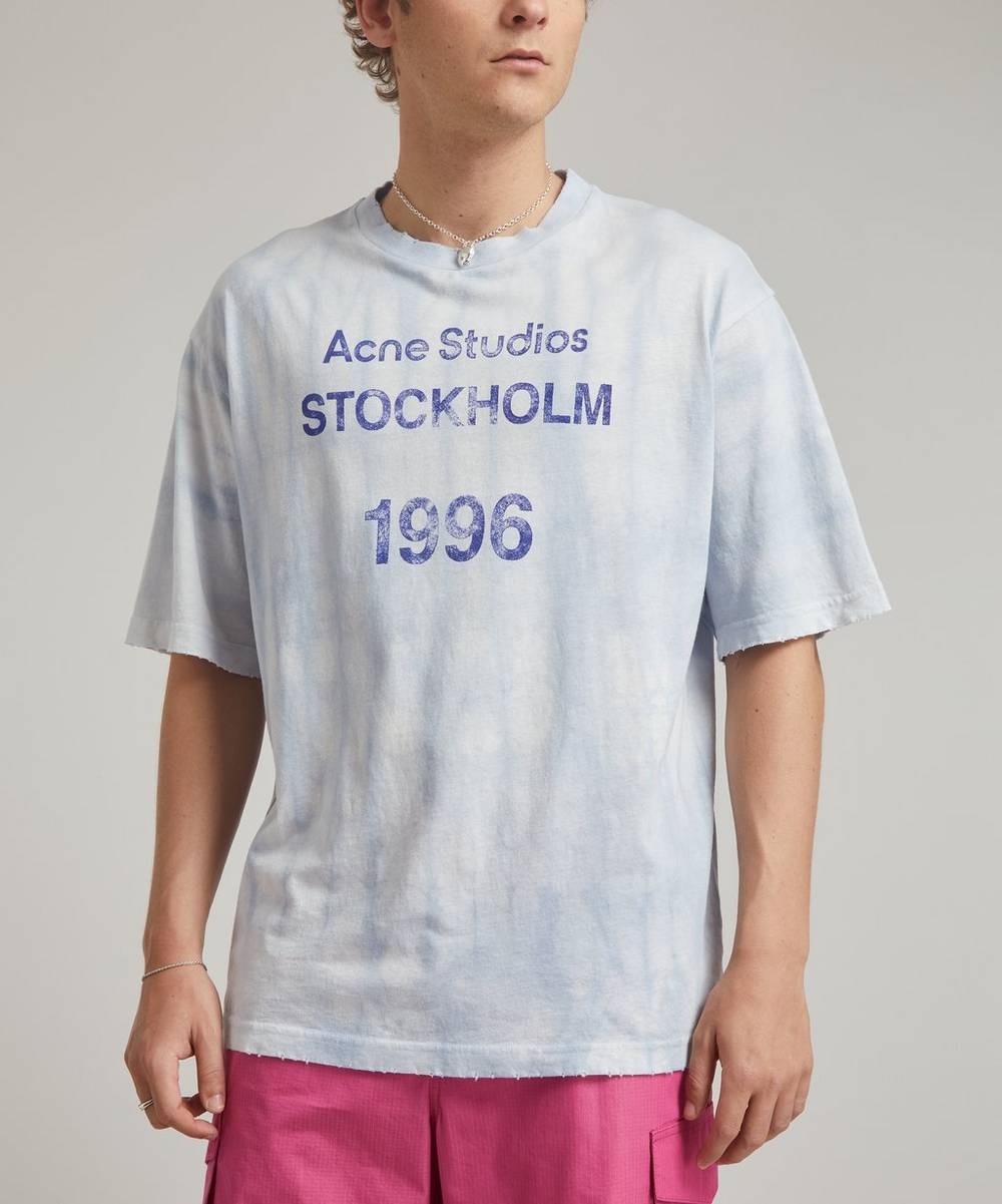 Acne Studios: Blue Logo Stamp T-Shirt