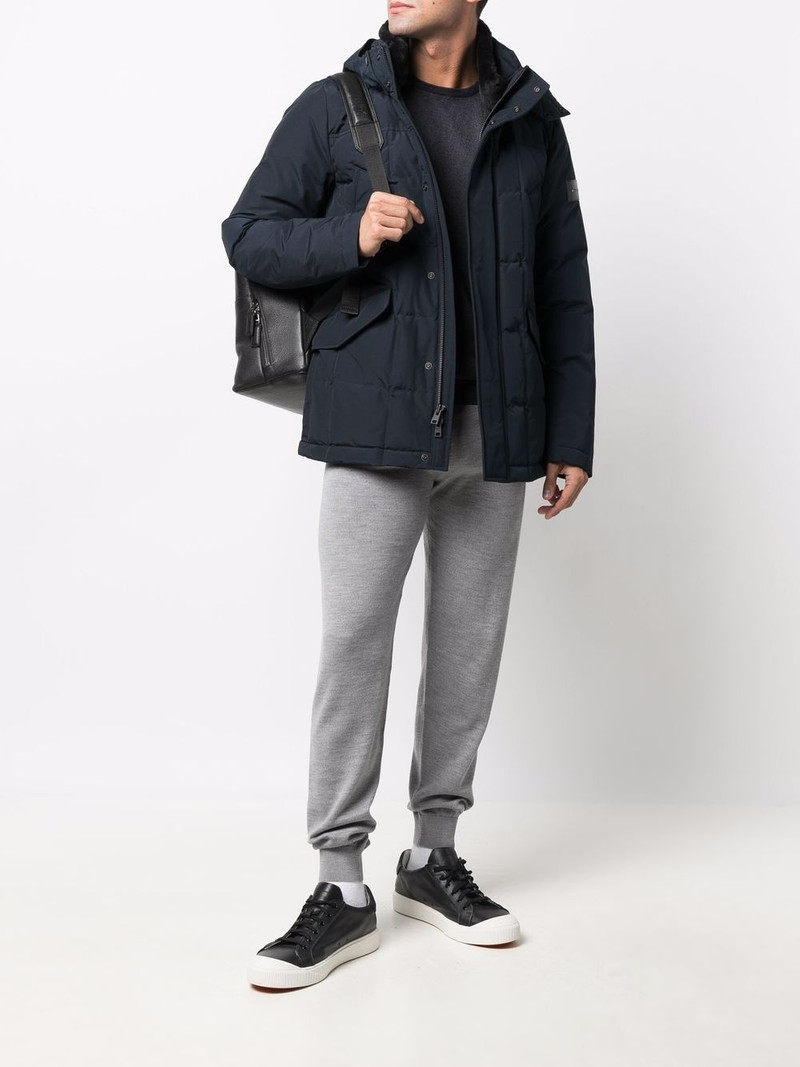 CORNELIANI drawstring virgin wool-blend track pants outlook