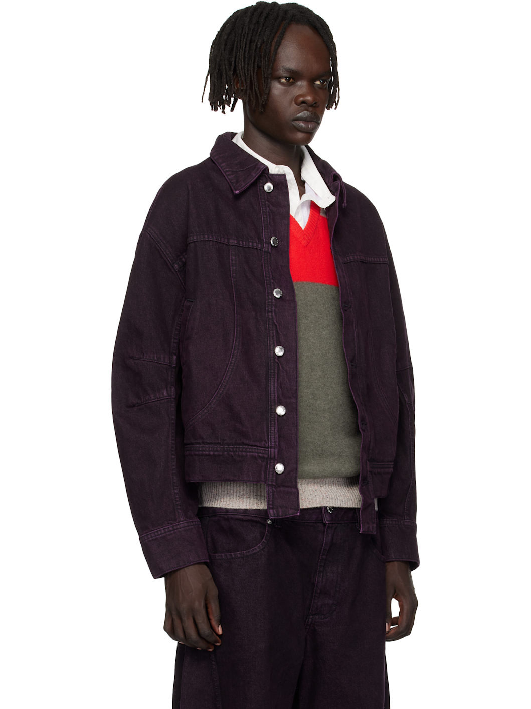 Purple 'El Jacket Redux' Denim Jacket - 2